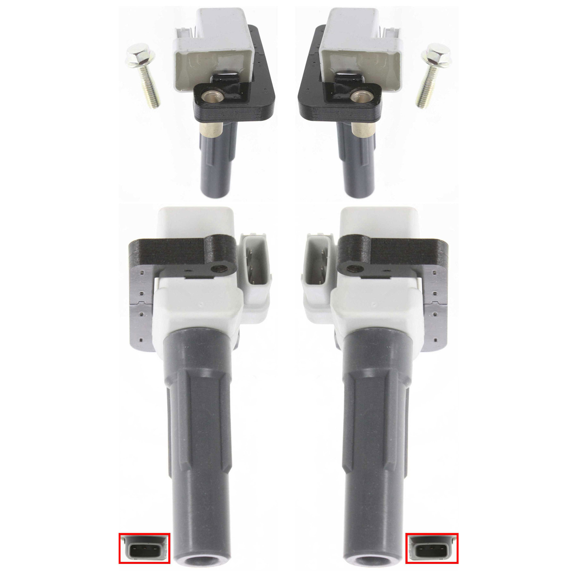 AM FORESTER 04-09 IGNITION COIL Set of 4-12 Volts Blade Type 3 Prong Male Terminal Coil Pack Style SKU SET REPS504604-4