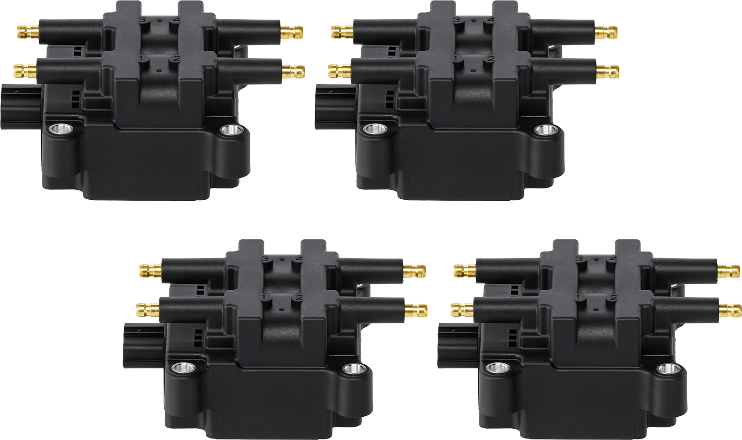 AM BAJA 03-06 LEGACY 99-05 IGNITION COIL Set of 4-4 Male Terminals Blade Type 12V Distributorless SKU SET REPS504619-4 OEM 22433AA570