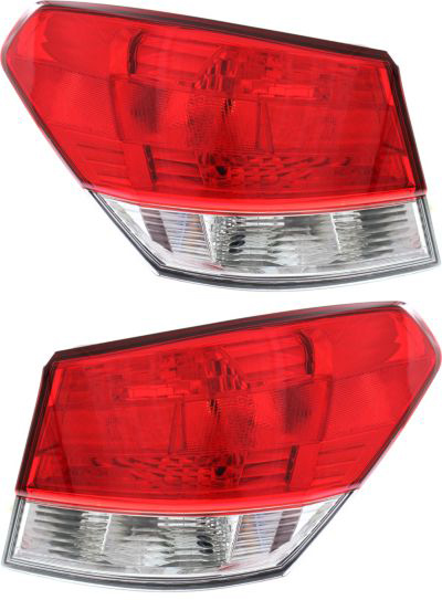 AM LEGACY 10-14 TAIL LAMP RH AND LH Outer Clear Red Lens SKU SET REPS730181 Partslink SU2804104 SU2805104 OEM 84912AJ01A 84912AJ00A