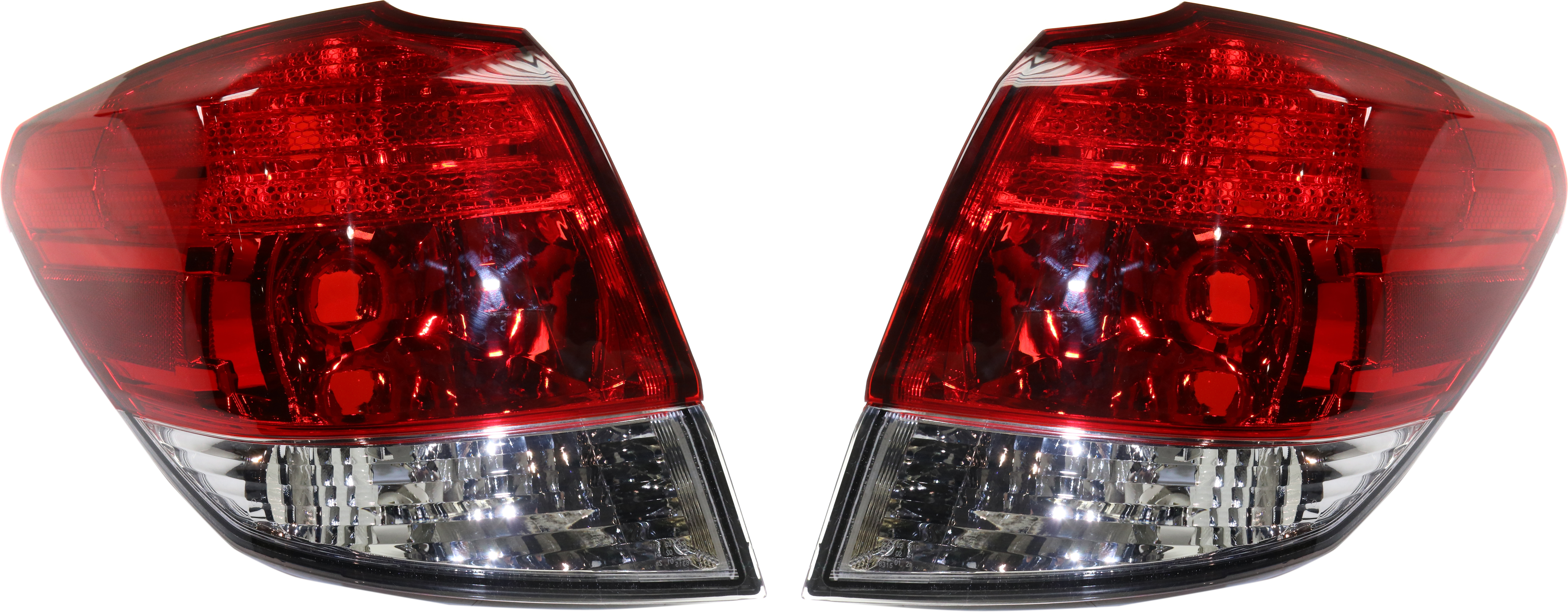 AM OUTBACK 10-14 TAIL LAMP RH AND LH Outer Lens and Housing Halogen CAPA SKU SET REPS730195Q Partslink SU2805105C SU2804105C OEM 84912AJ09A 84912AJ10A