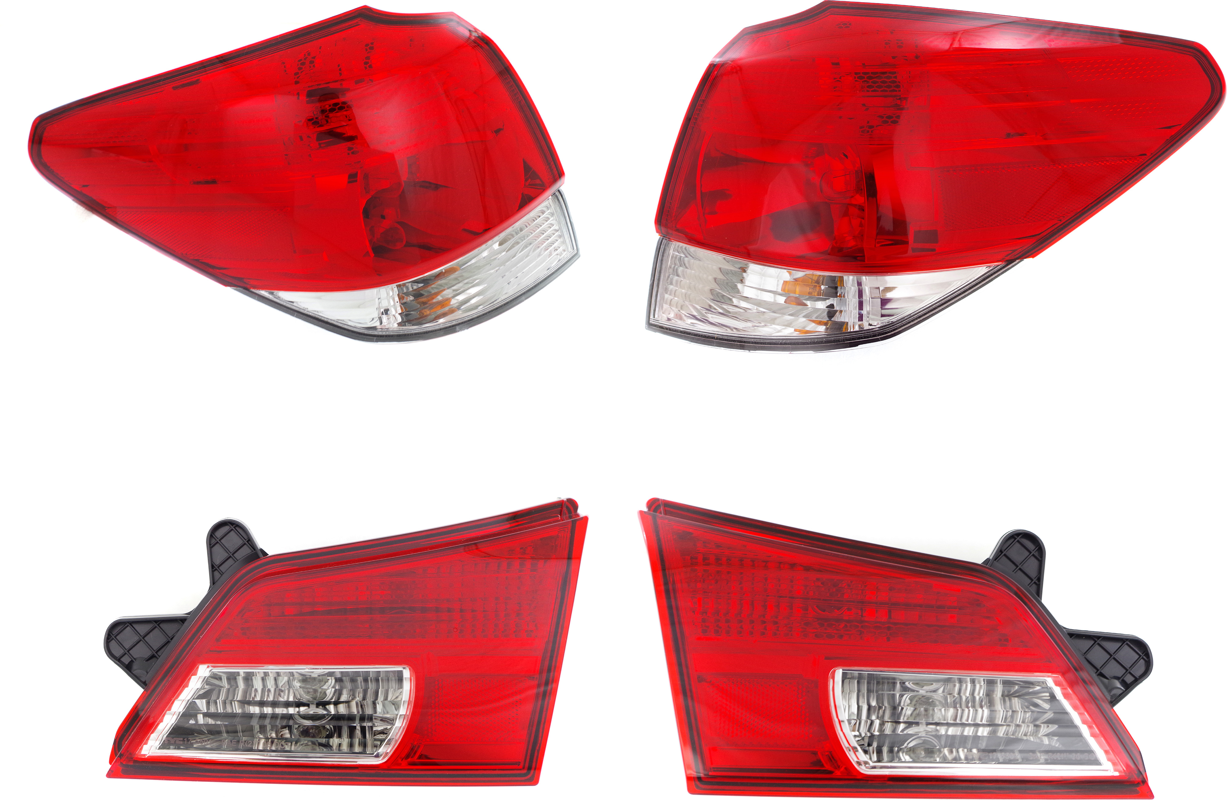 AM OUTBACK 10-14 TAIL LAMP RH AND LH Inner and Outer Assembly SKU SET REPS730337-4 OEM 84912AJ09A PFM 84912AJ10A PFM