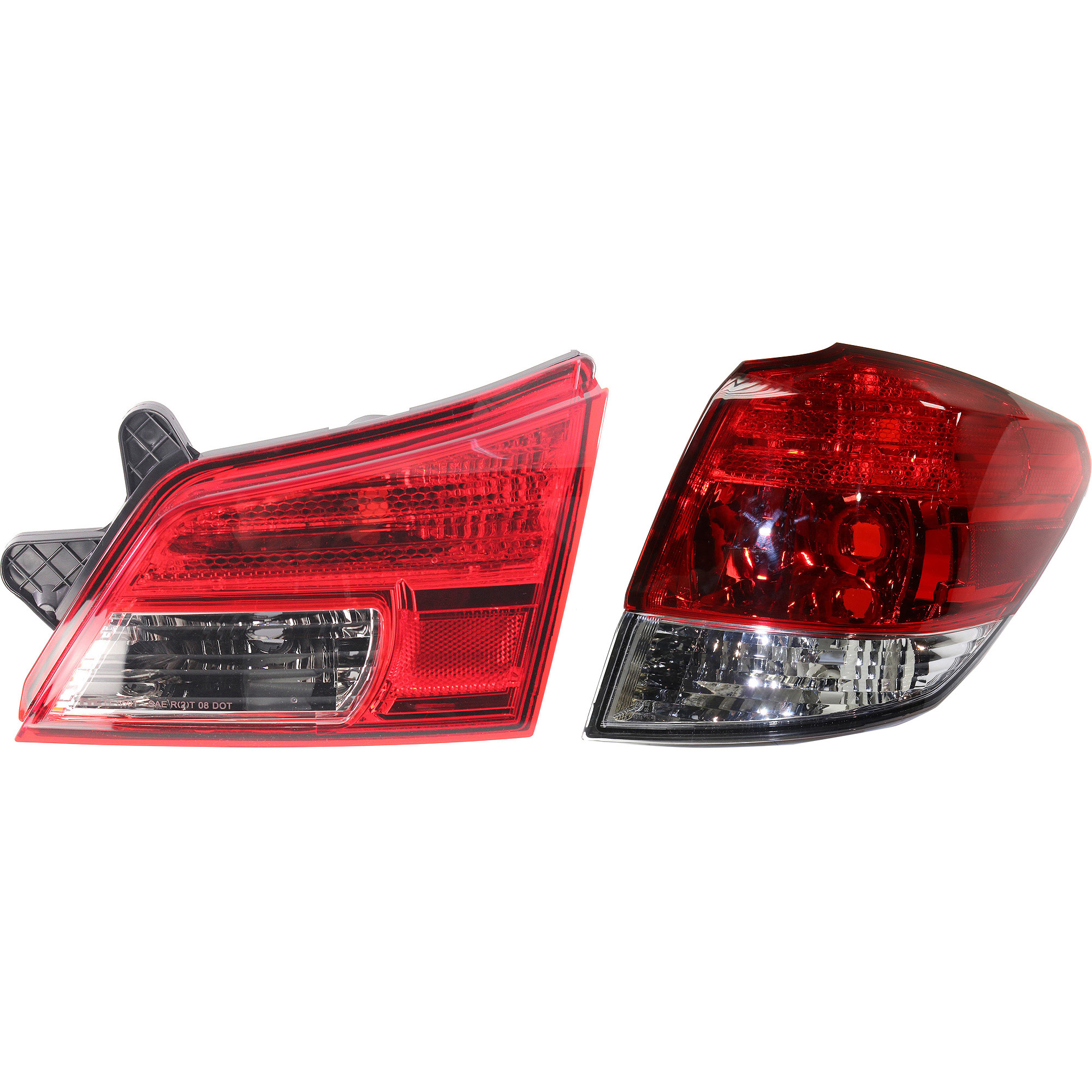 AM OUTBACK 10-14 TAIL LAMP RH Outer Assembly Halogen Set of 2 CAPA SKU SET REPS730357Q A Partslink SU2803101C SU2805105C OEM 84912AJ07A 84912AJ09A