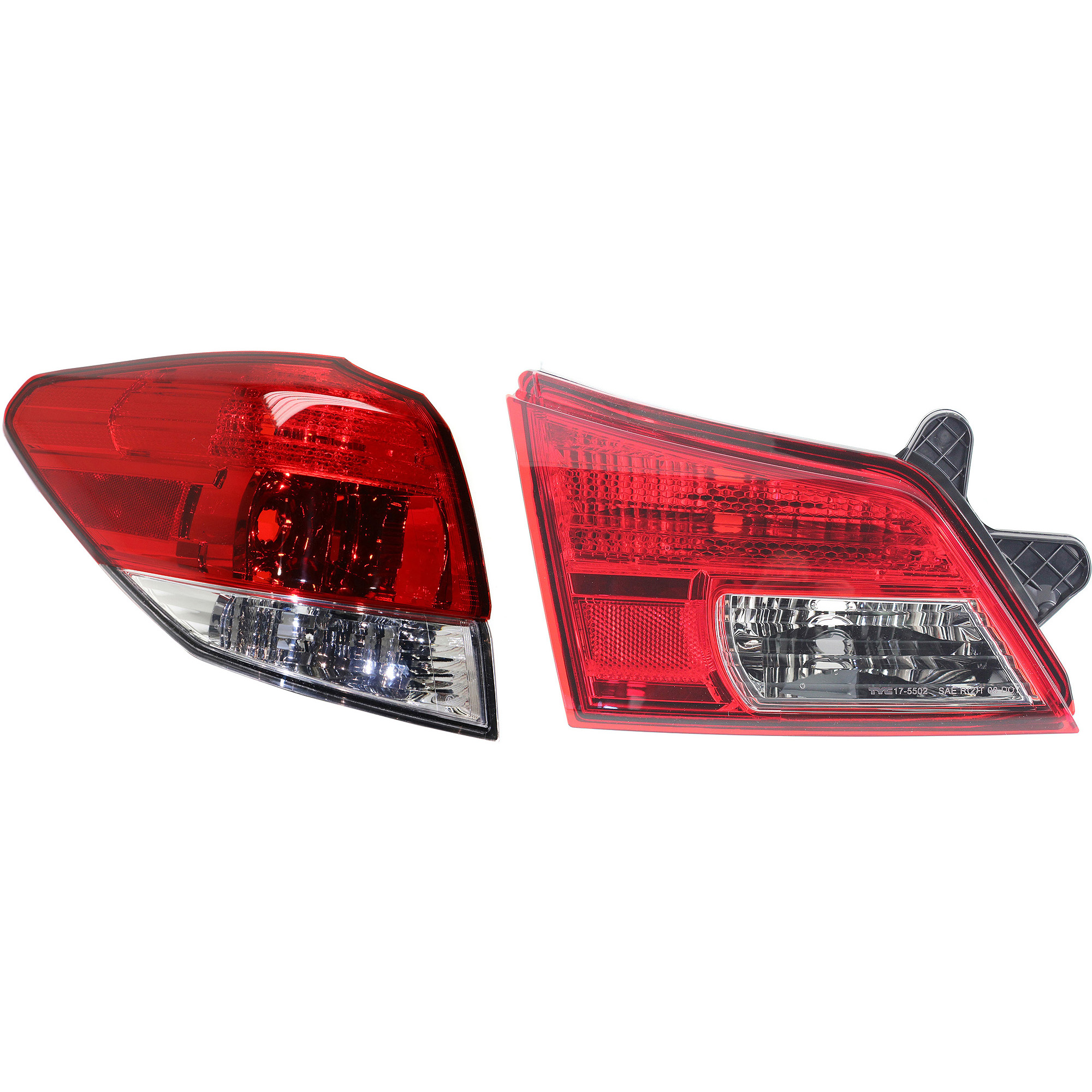 AM OUTBACK 10-14 TAIL LAMP LH Inner and Outer Halogen CAPA SKU SET REPS730358Q Partslink SU2802101C SU2804105C OEM 84912AJ08A 84912AJ10A