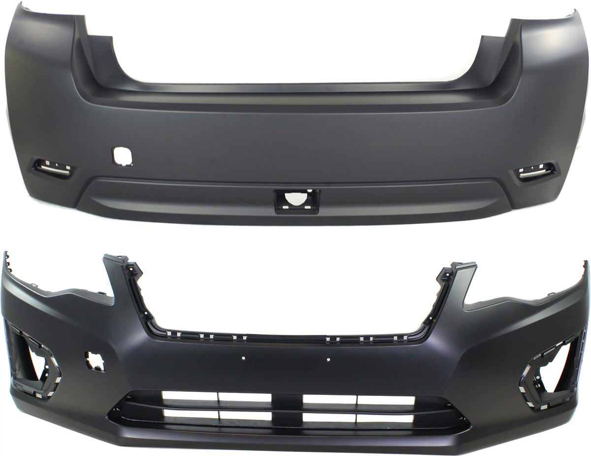 AM IMPREZA 12-14 FRONT AND REAR BUMPER COVER Primed Exc. WRX Model Hatchback SKU SET REPS760150P 2 Partslink SU1000168 SU1100169 OEM 57704FJ003-57704FJ031
