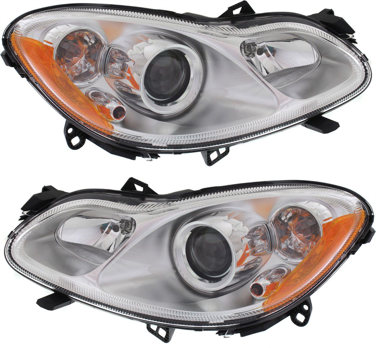AM FORTWO 08-15 HEAD LAMP RH AND LH Assembly Halogen Pure Model SKU SET REPSM100101 Partslink SM2502100 SM2503100 OEM 4518202459-4518202559