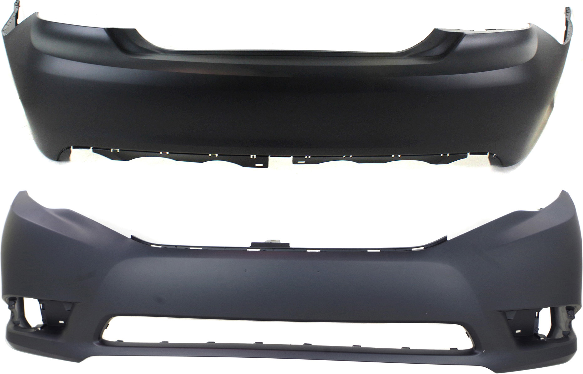 AM AVALON 11-12 FRONT AND REAR BUMPER COVER Primed CAPA SKU SET REPT010359PQ 2 Partslink TO1000371C TO1100293C OEM 5211907909-5215907900