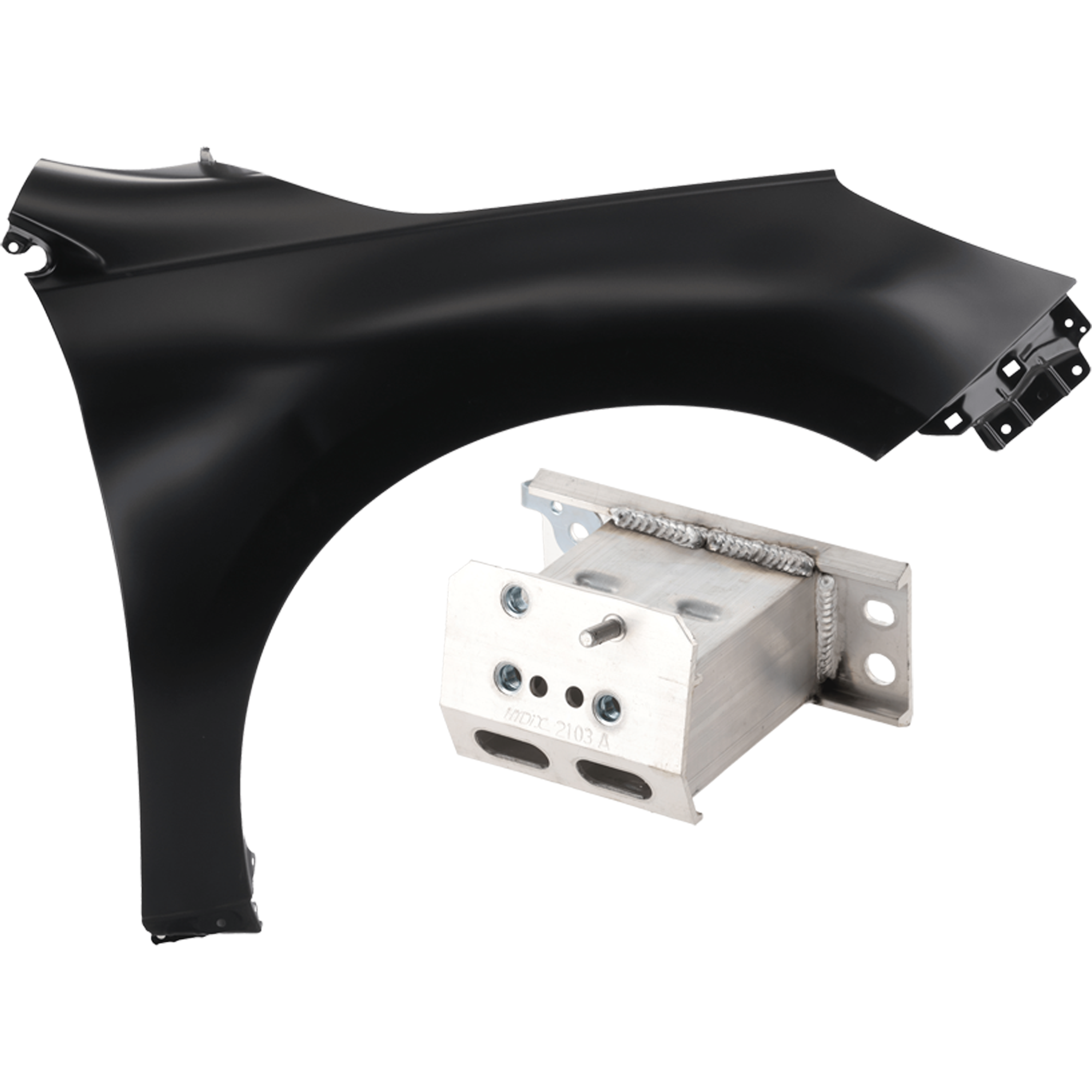 AM PRIUS PRIUS PLUG IN 10-15 FRONT BUMPER BRACKET RH AND LH Reinforcement Bracket Aluminum CAPA SKU SET REPT013113Q Partslink TO1067175C TO1066175C OEM 5701347040-5701447040