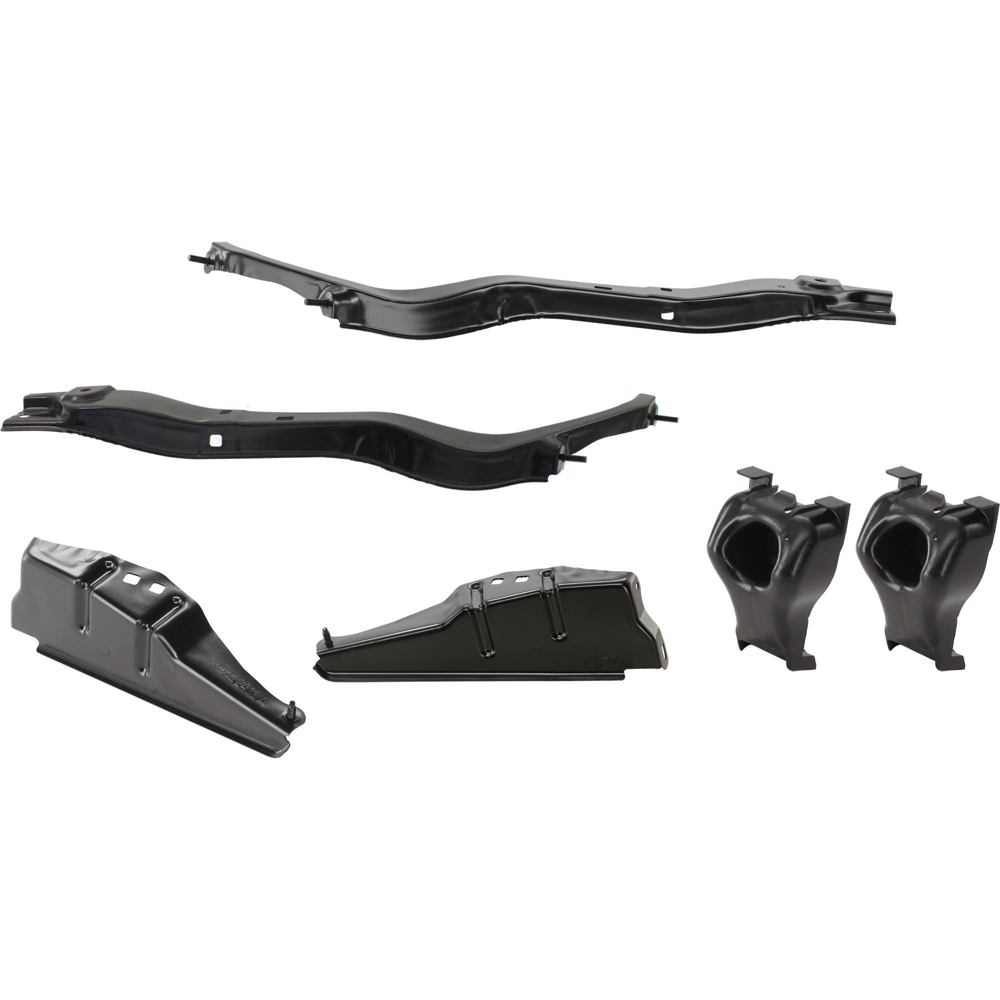 AM TACOMA 12-15 TACOMA 16-23 FRONT BUMPER BRACKET RH AND LH Outer Steel Set of 6 SKU SET REPT013145 A Partslink TO1042121 TO1042122 TO1043121 TO1043122 TO1065104 OEM 5211504060-5212504020-52126040