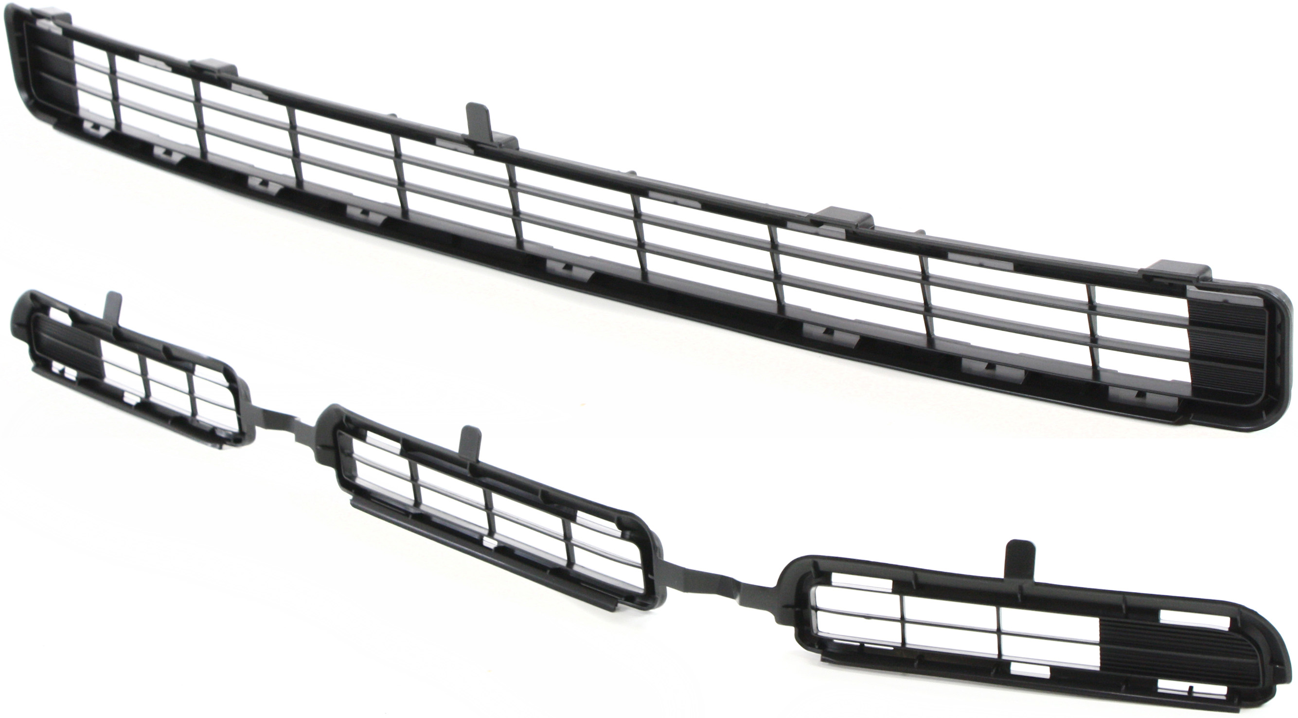 AM RAV4-09-12 FRONT BUMPER GRILLE Upper and Lower Base Sport Models SKU SET REPT015306-2 Partslink TO1036114 TO1036115 OEM 531120R010-531130R010