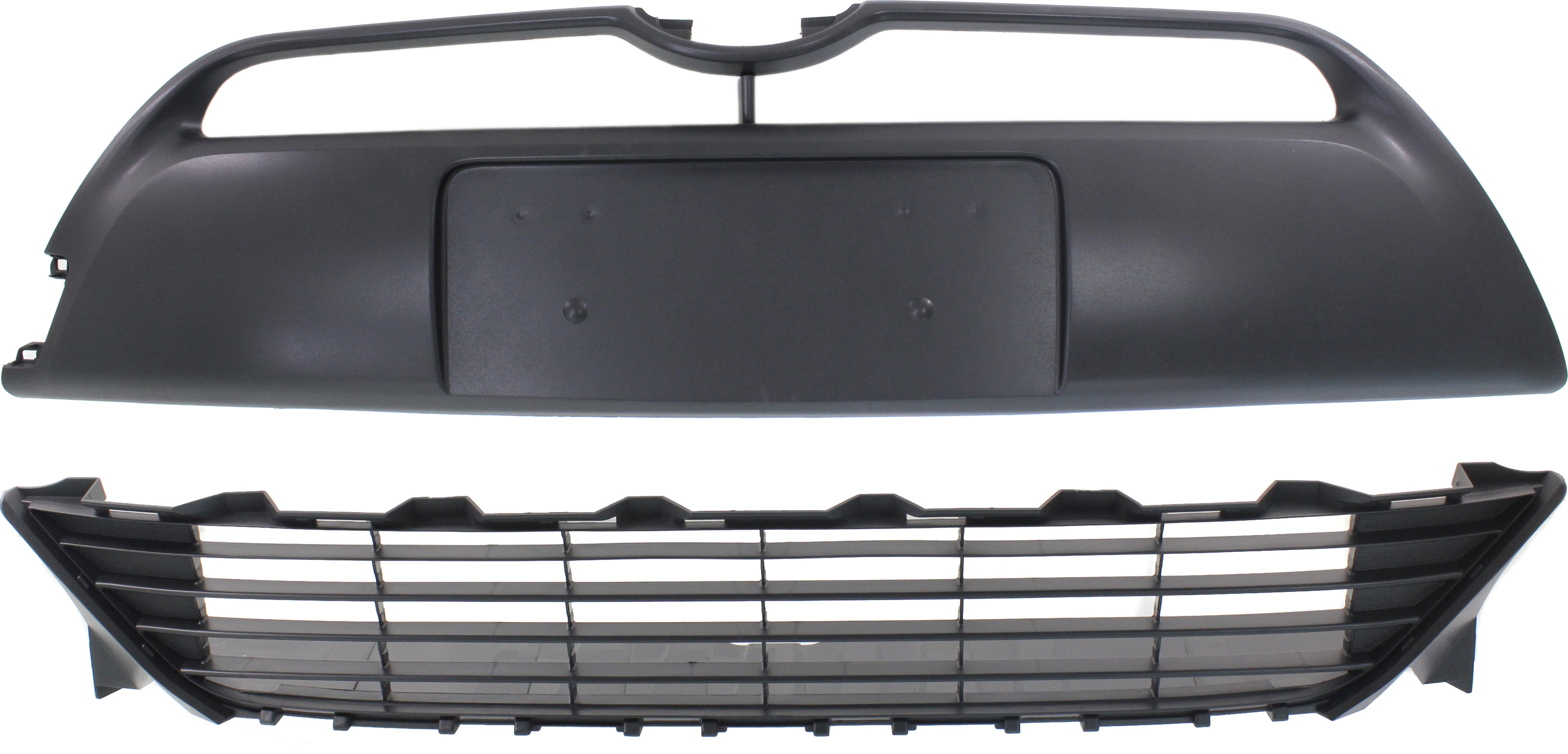AM PRIUS C 15-17 FRONT BUMPER GRILLE Upper and Lower SKU SET REPT015360 Partslink TO1036164 TO1202101 OEM 5311252490-5314152060