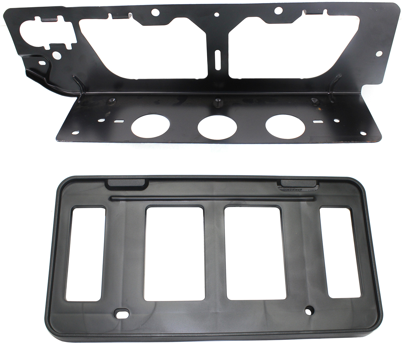 AM TUNDRA 14-21 FRONT AND REAR LICENSE PLATE BRACKET Set of 2 SKU SET REPT017318-2 Partslink TO1068124 TO1190103 OEM 751010C011-521590C040