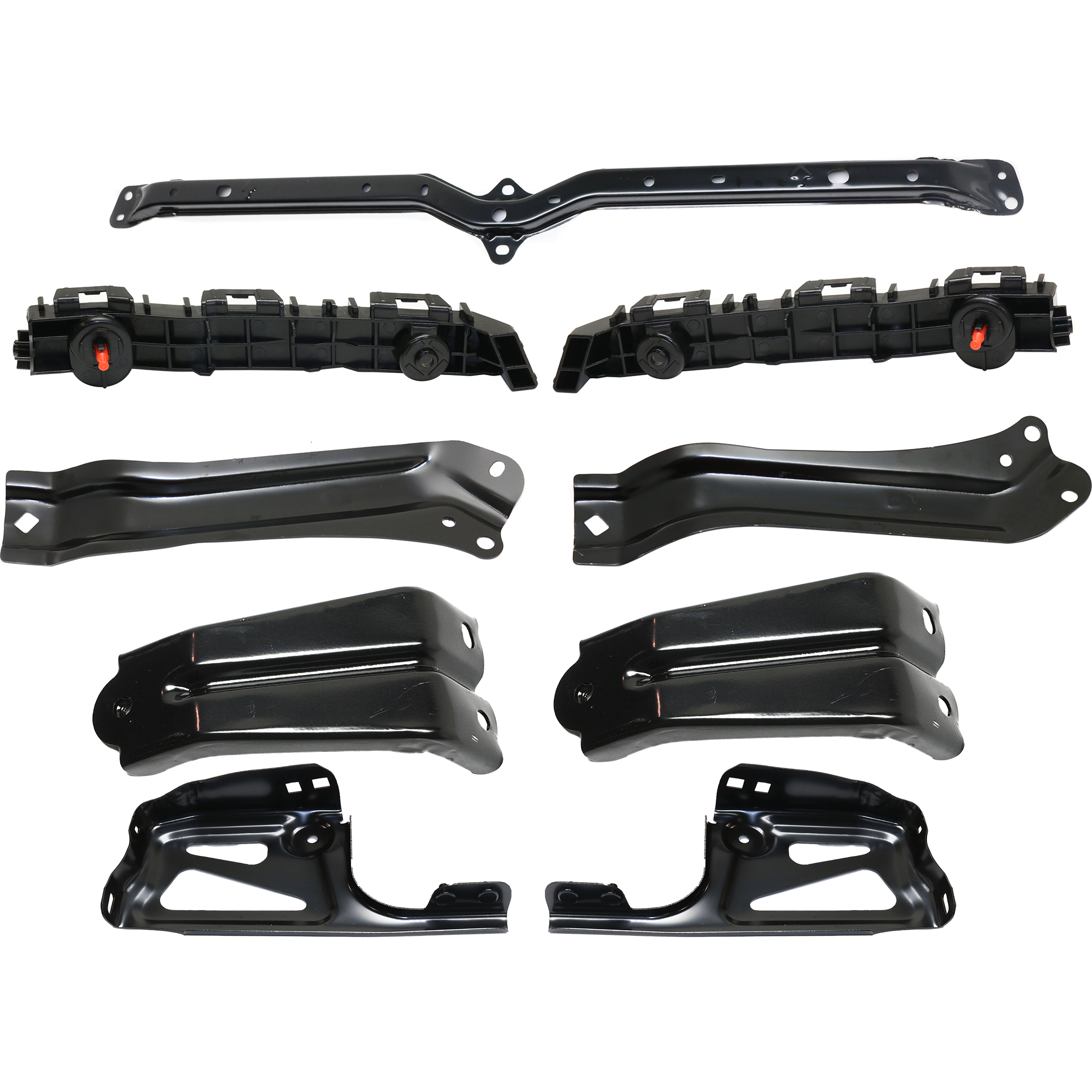 AM TACOMA 16-23 FRONT BUMPER BRACKET RH AND LH Center Set of 9 SKU SET REPT019505 Partslink TO1031115 TO1042127 TO1042130 TO1043127 TO1043130 TO1062100 TO1062102 TO1063102 OEM 5211504070-5211604070-52137040