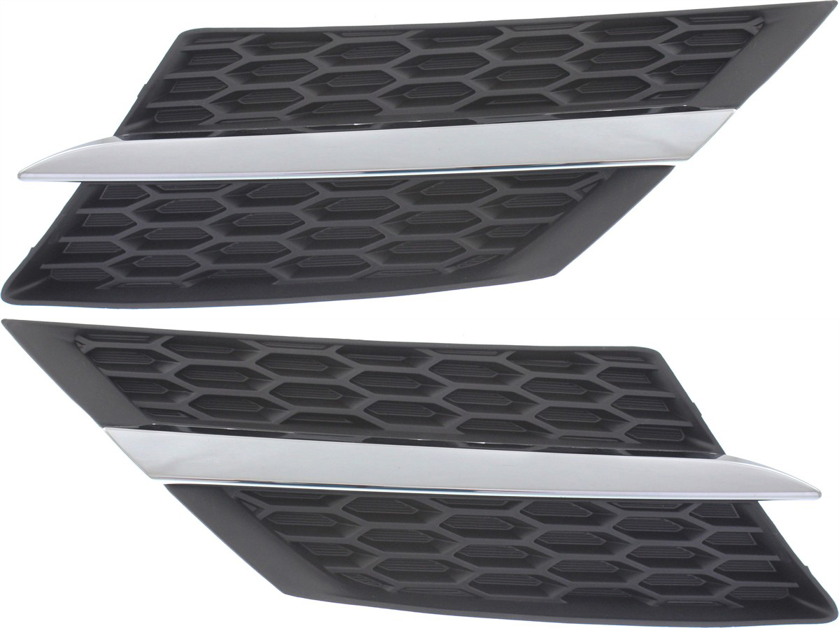 AM RAV4-13-15 GRILLE RH AND LH Textured Black Radiator Grille w chrome molding w o emblem provision Japan or North America Built SKU SET REPT070303 Partslink TO1200361 TO1200360 OEM 531050R010-531060R010-53106420