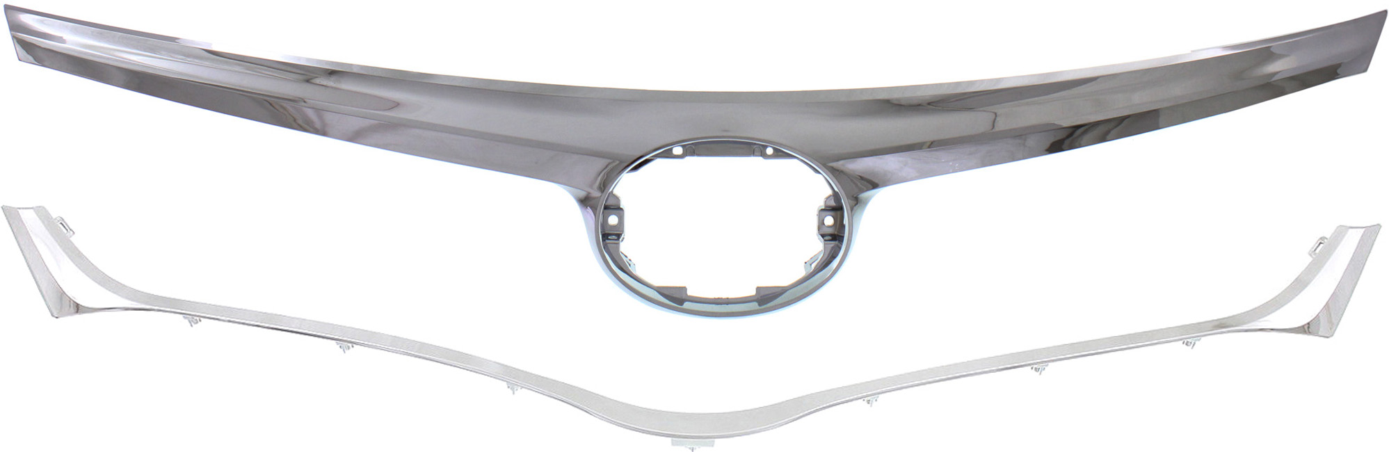 AM AVALON 13-15 BUMPER GRILLE MOLDING UPPER AND LOWER Chrome SKU SET REPT070701 Partslink TO1210106 TO1216101 OEM 5311107020-5314207010
