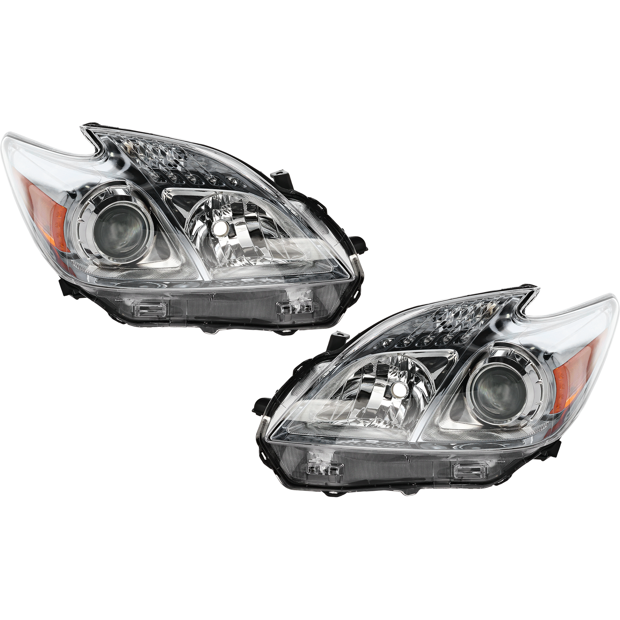 AM PRIUS 10-11 HEAD LAMP RH AND LH Lens and Housing Halogen SKU SET REPT100143 Partslink TO2518122 TO2519122 OEM 8117047211-8113047211