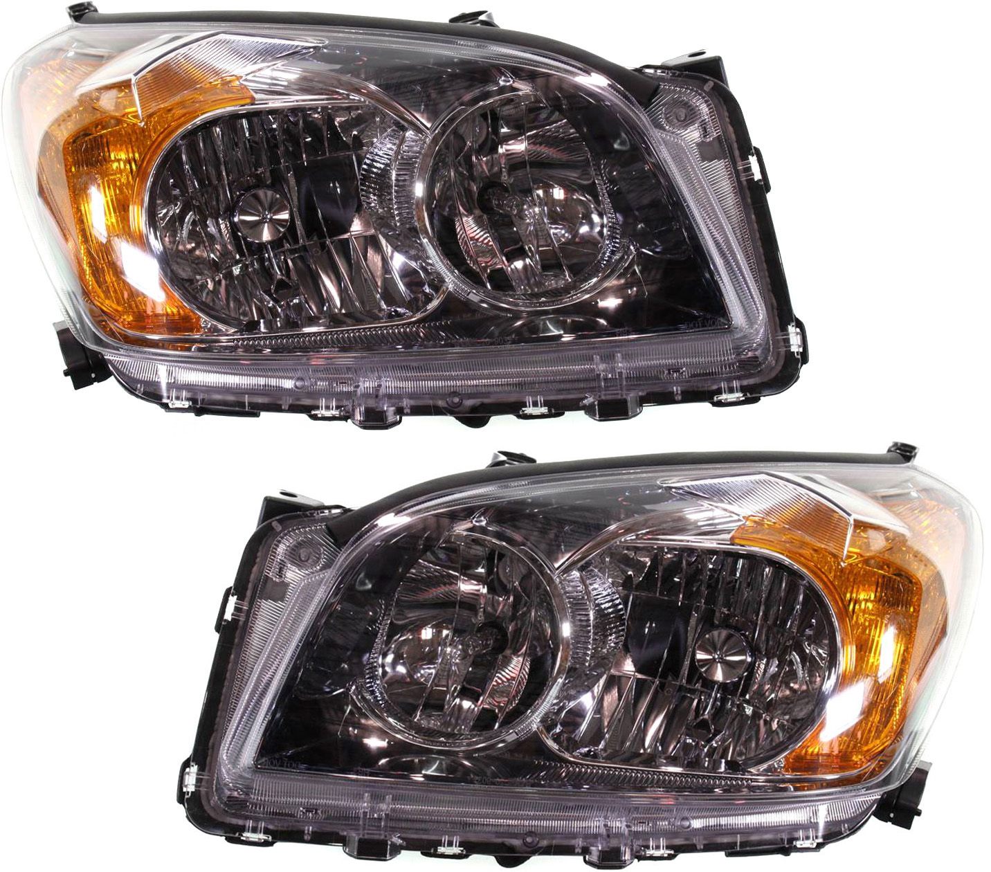 AM RAV4-09-12 HEAD LAMP RH AND LH Assembly Halogen Sport Model North America Built Vehicle SKU SET REPT100165 Partslink TO2503206 TO2502206 OEM 811100R020-811500R020