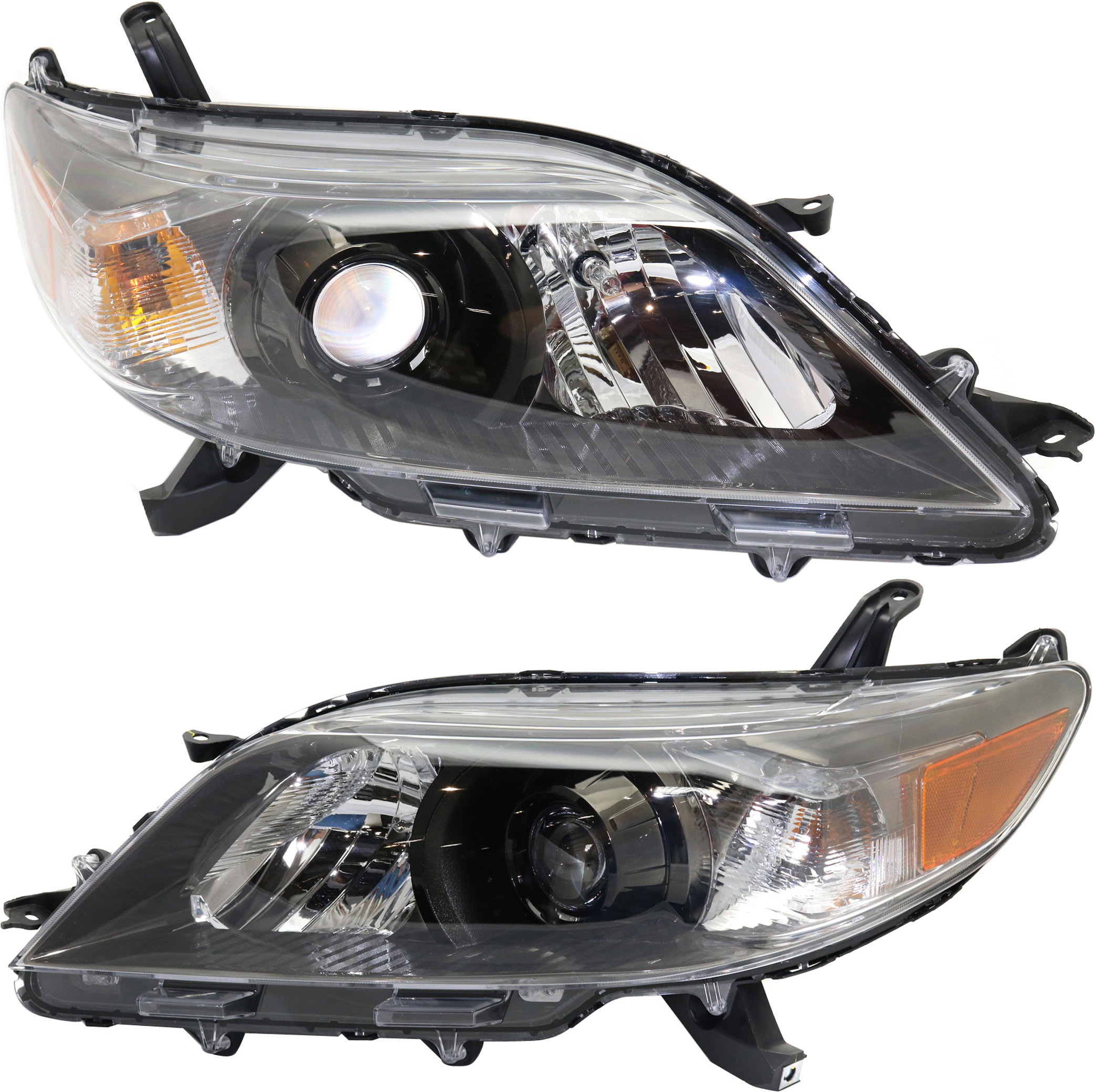 AM SIENNA 11-14 HEAD LAMP RH AND LH Assembly Halogen SE Model CAPA SKU SET REPT100177Q Partslink TO2503207C TO2502207C OEM 8111008052-8115008052