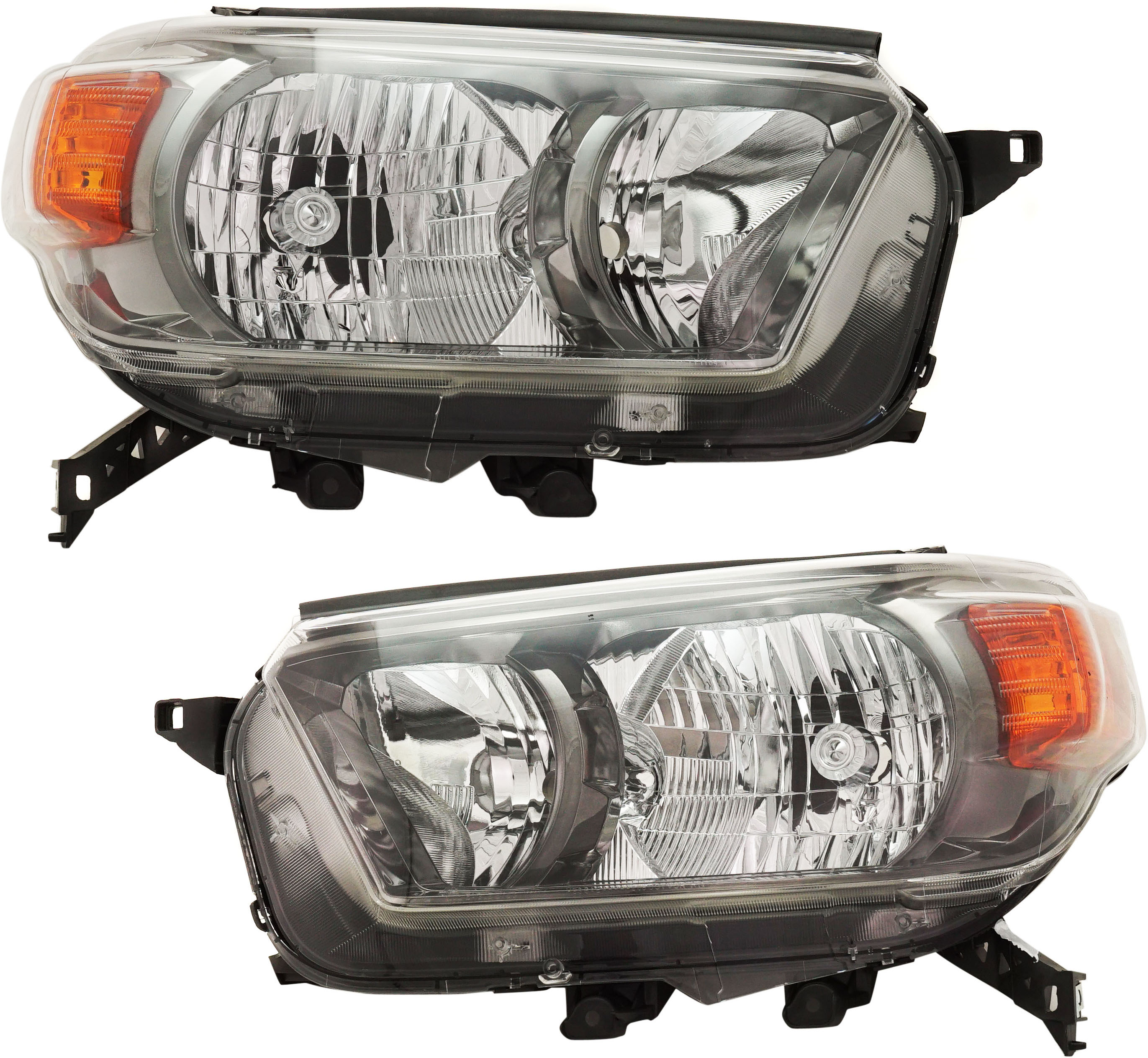 AM 4RUNNER 10-13 HEAD LAMP RH AND LH Lens and Housing SR5 Trail Models SKU SET REPT100195 Partslink TO2519128 TO2518128 OEM 8113035530-8117035530