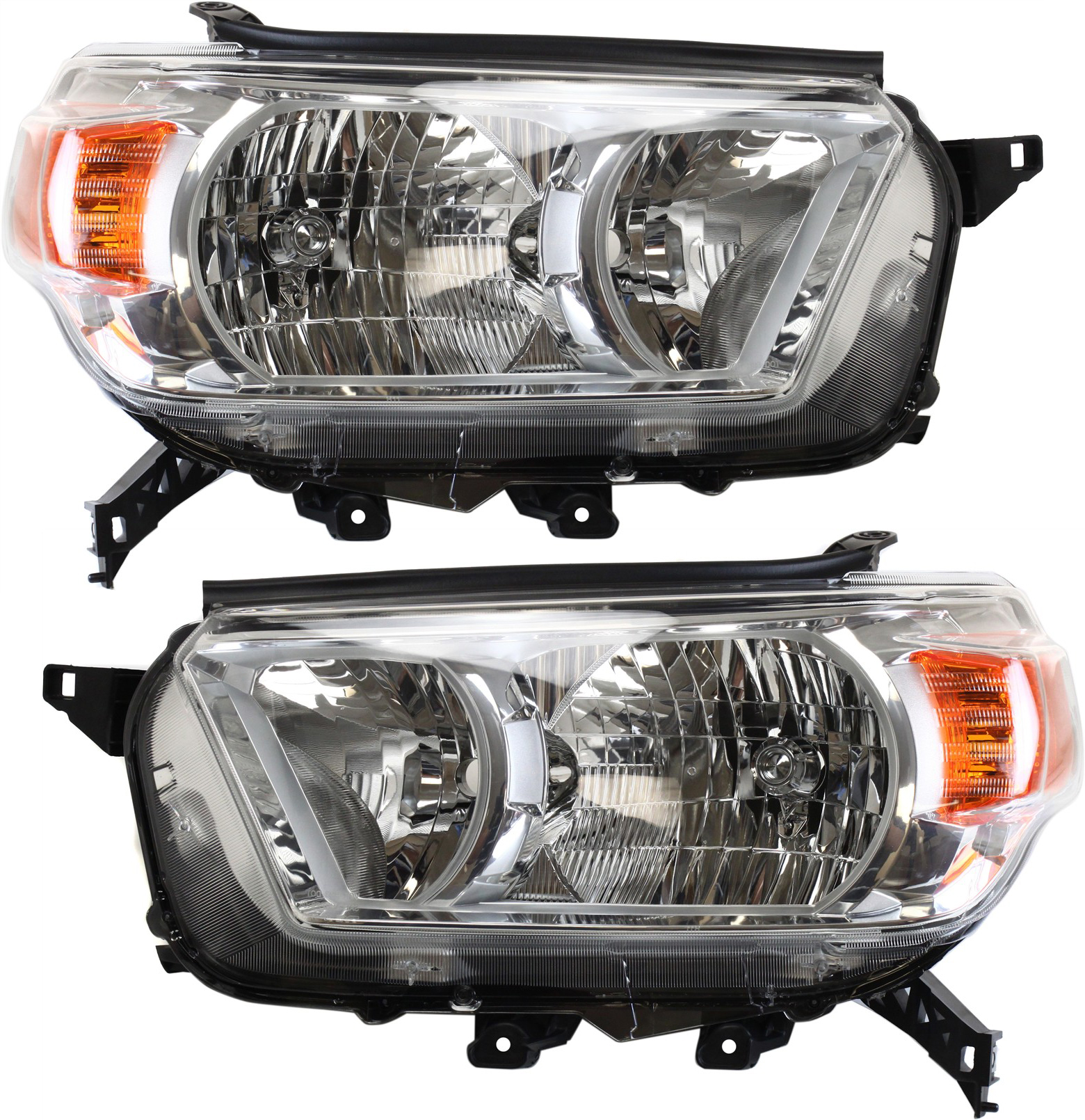 AM 4RUNNER 10-13 HEAD LAMP RH AND LH Lens and Housing SR5 w o Trail Package Limited Models SKU SET REPT100197 Partslink TO2519127 TO2518127 OEM 8113035520-8117035520