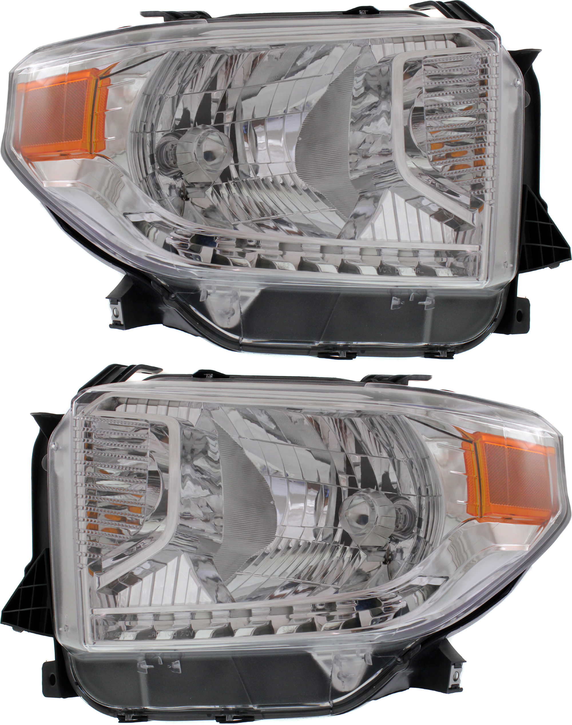 AM TUNDRA 14-15 HEAD LAMP RH AND LH Assembly Halogen SR SR5 Limited Models w o Level Adjuster SKU SET REPT100309 Partslink TO2503218 TO2502218 OEM 811100C081-811500C081