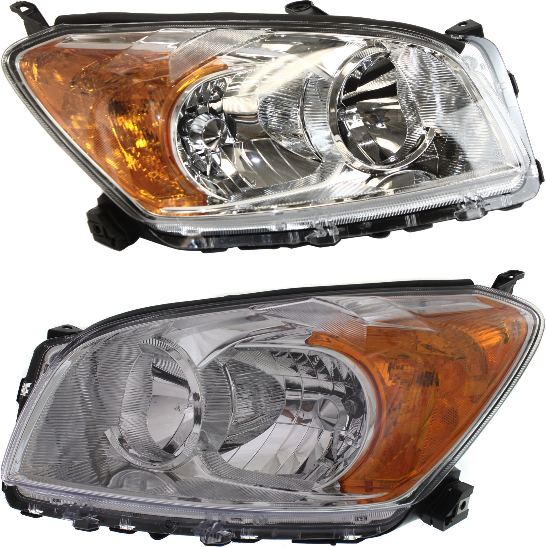 AM RAV4-09-12 HEAD LAMP RH AND LH Assembly Halogen Base Limited Models North America Built CAPA SKU SET REPT100315Q Partslink TO2503205C TO2502205C OEM 811100R010-811500R010