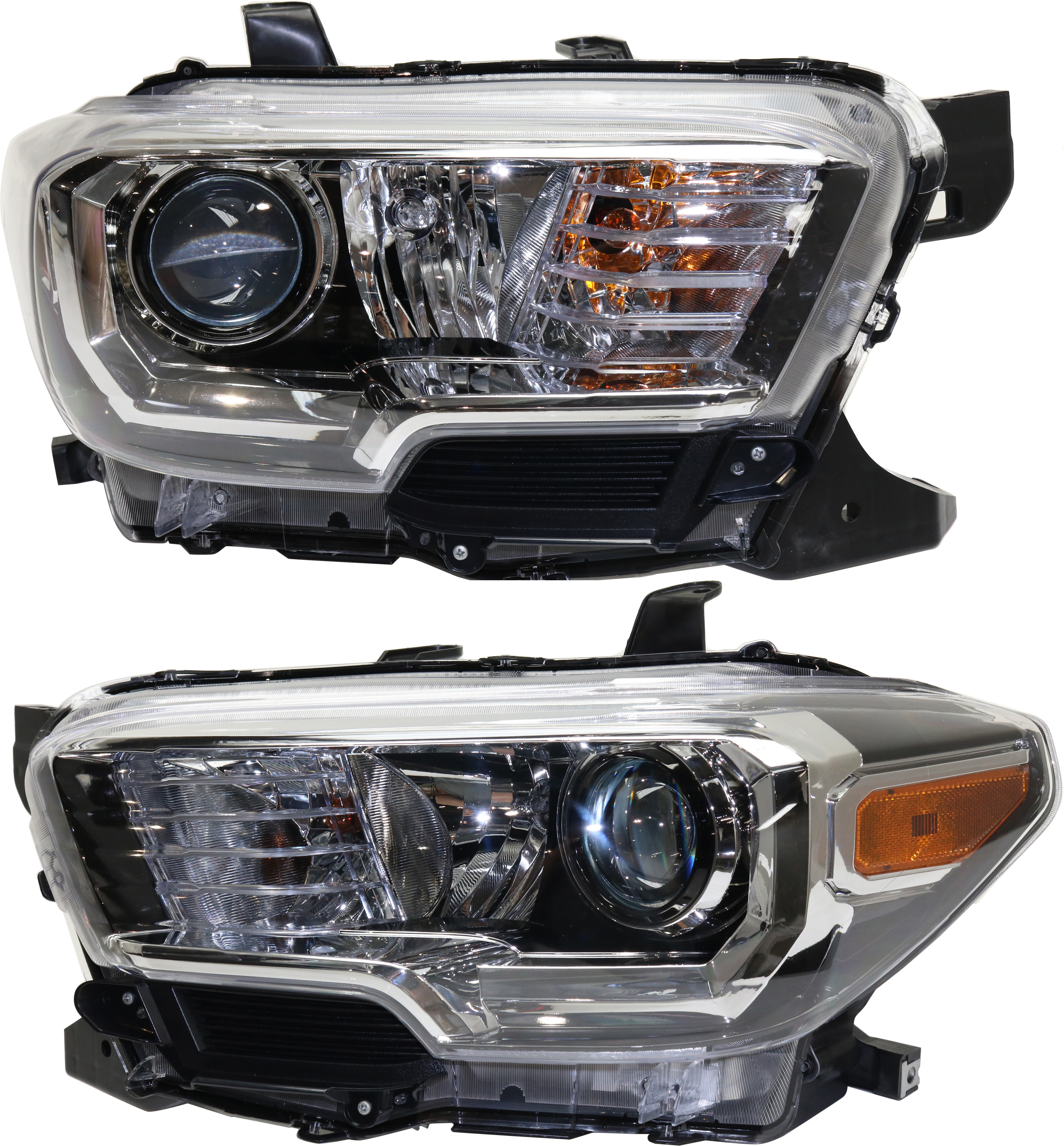 AM TACOMA 16-17 HEAD LAMP RH AND LH Assembly Halogen w o LED DRL w Fog Lights CAPA SKU SET REPT100331Q Partslink TO2503243C TO2502243C OEM 8111004260-8115004260