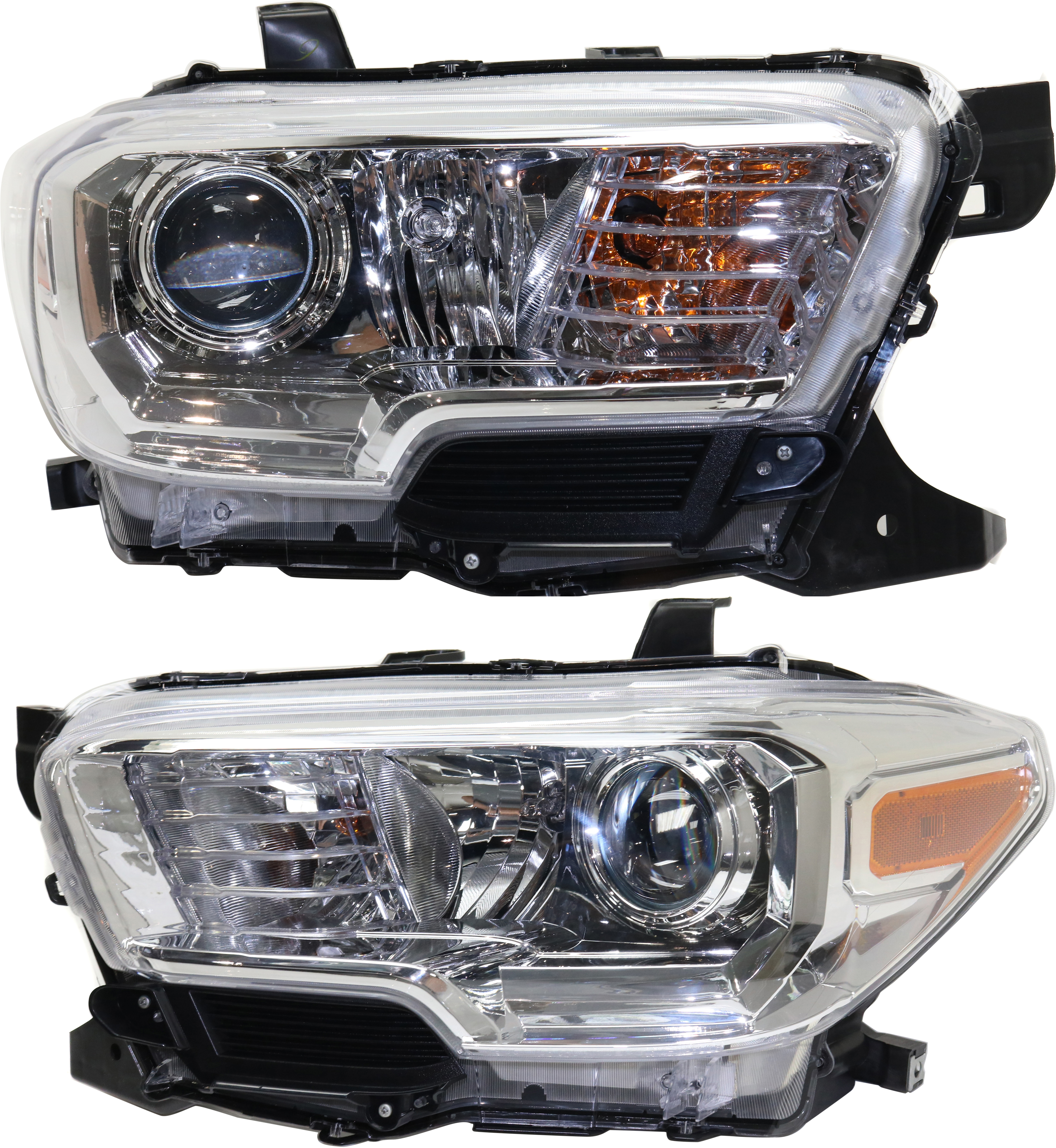 AM TACOMA 16-18 HEAD LAMP RH AND LH Assembly Halogen w o LED DRL w o Fog Lights CAPA SKU SET REPT100333Q Partslink TO2503242C TO2502242C OEM 8111004250-8115004250
