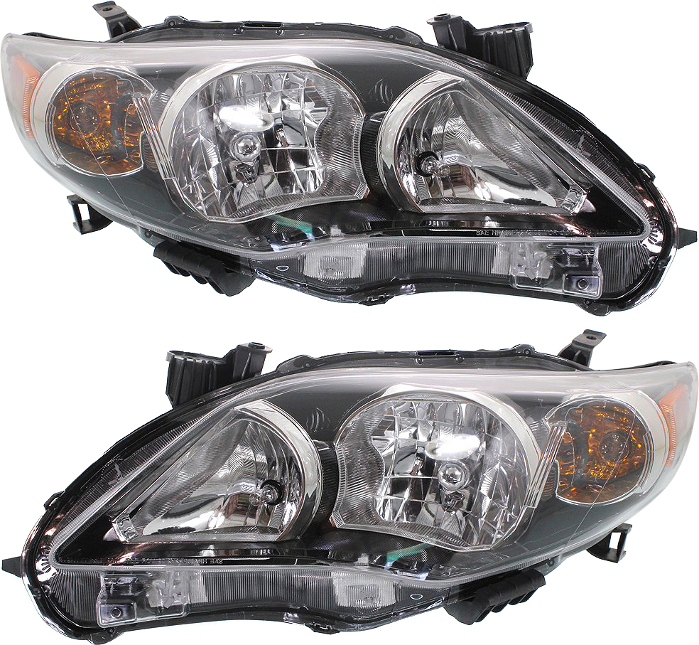 AM COROLLA 11-13 HEAD LAMP RH AND LH Assembly Halogen S XRS Models North America Built Vehicle SKU SET REPT100361 Partslink TO2503204 TO2502204 OEM 8111002B60-8115002B60