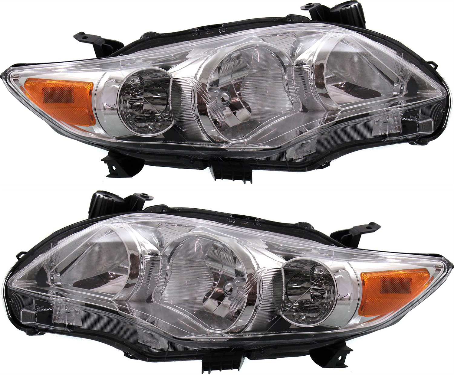 AM COROLLA 11-13 HEAD LAMP RH AND LH SKU SET REPT100373 Partslink TO2519131 TO2518131 OEM 8113012F10-8117012F10