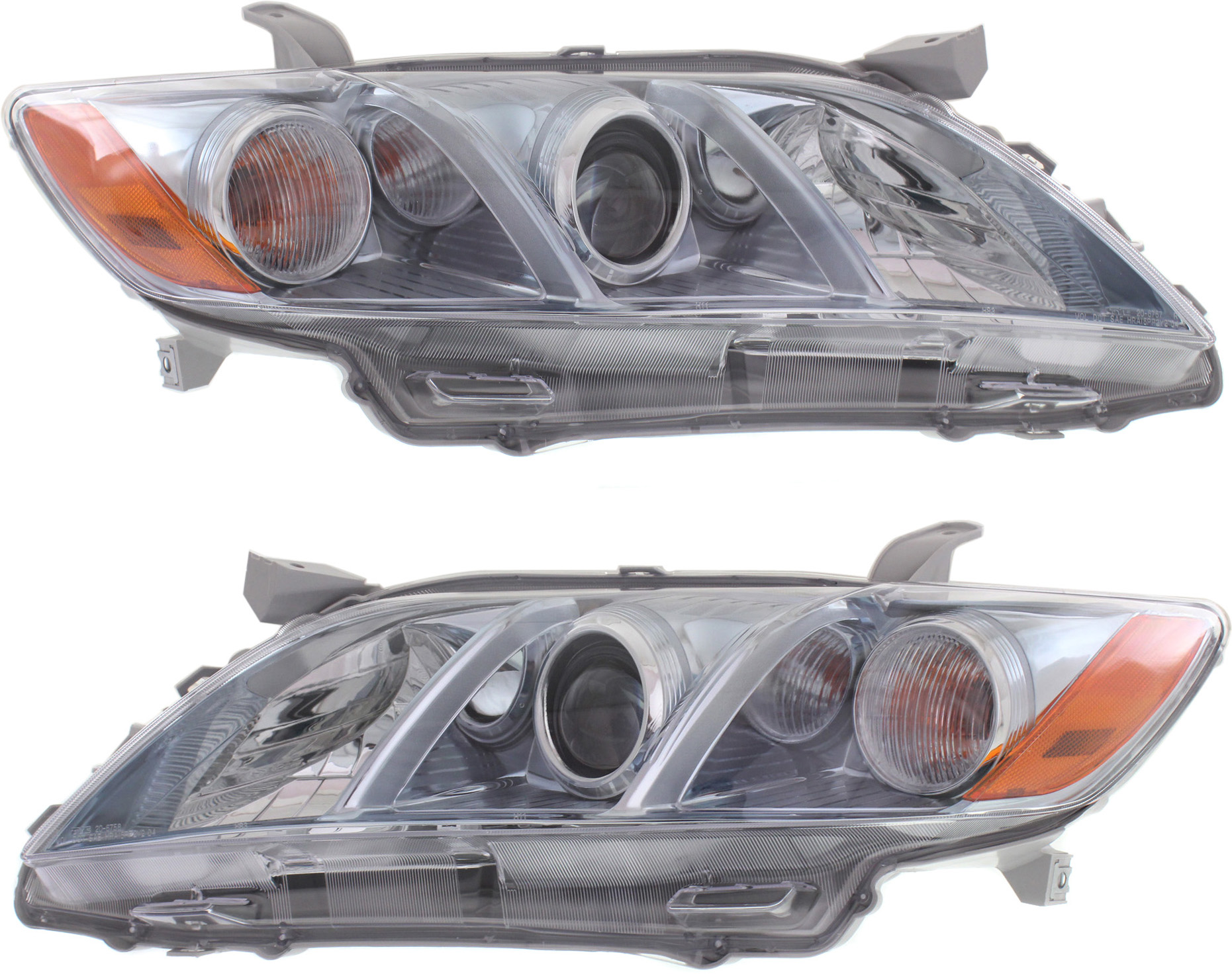 AM CAMRY 07-09 HEAD LAMP RH AND LH Assembly Halogen Hybrid Model USA Built Vehicle SKU SET REPT100395 Partslink TO2503200 TO2502200 OEM 8111006C10-8115006C10