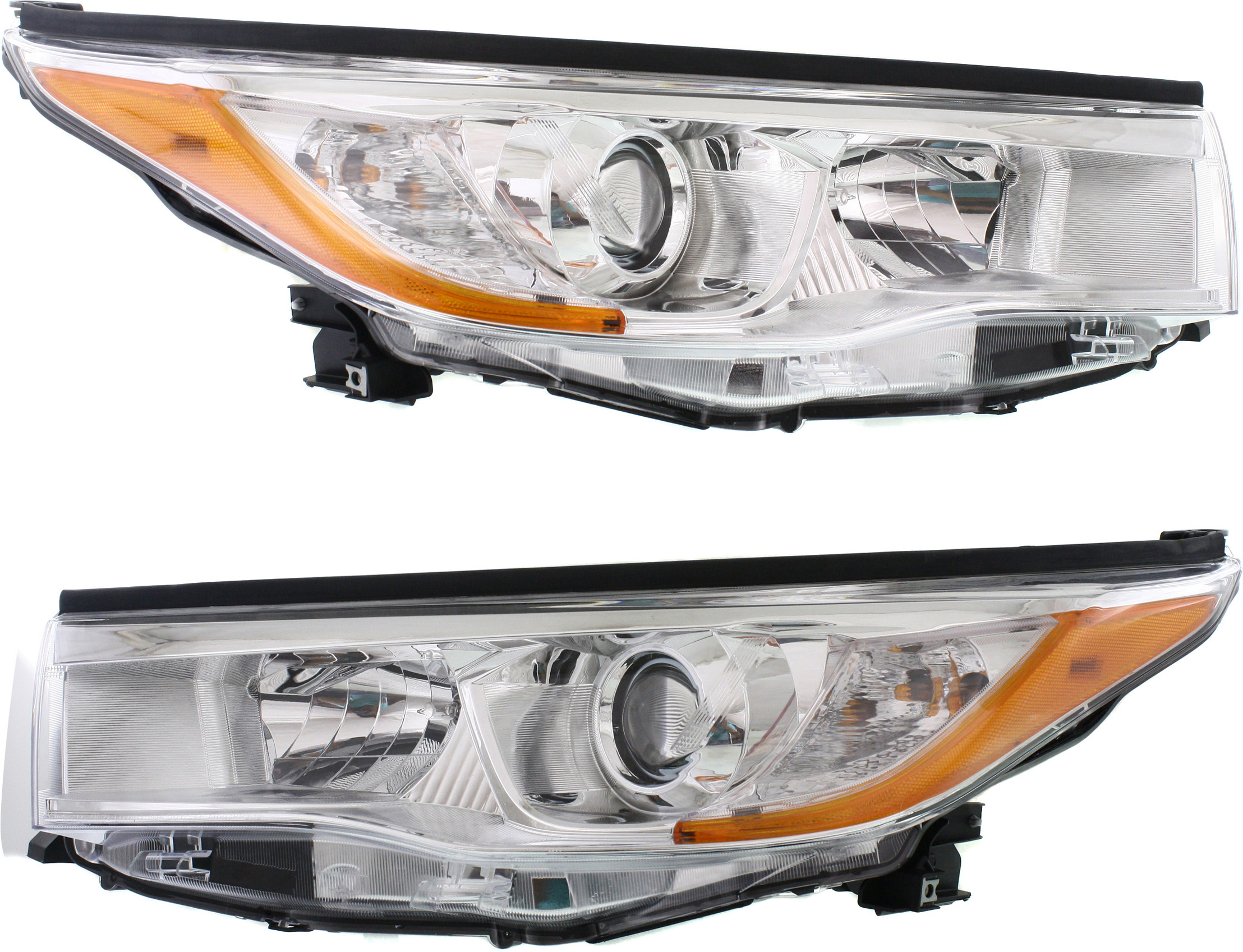 AM HIGHLANDER 14-16 HEAD LAMP RH AND LH Assembly Halogen w o Smoked Chrome Accent SKU SET REPT100397 Partslink TO2503221 TO2502221 OEM 811100E180-811500E180