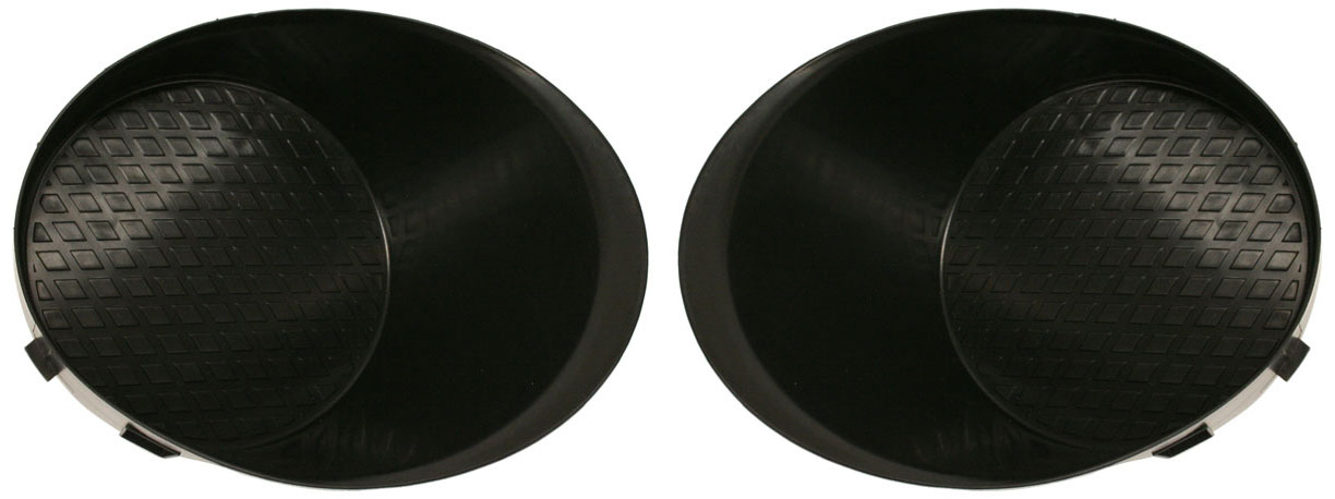 AM TUNDRA 07-13 FRONT FOG LAMP COVER RH AND LH Black Fits Plastic Bumper type w o fog light hole SKU SET REPT107513 Partslink TO1039117 TO1038117 OEM 521270C040-521280C040