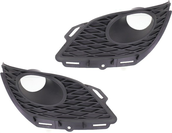 AM MATRIX 09-10 FRONT FOG LAMP MOLDING RH AND LH Textured Black w Fog Light Hole w Spoiler Type SKU SET REPT107541 Partslink TO1039137 TO1038137 OEM 8148102130-8148202120