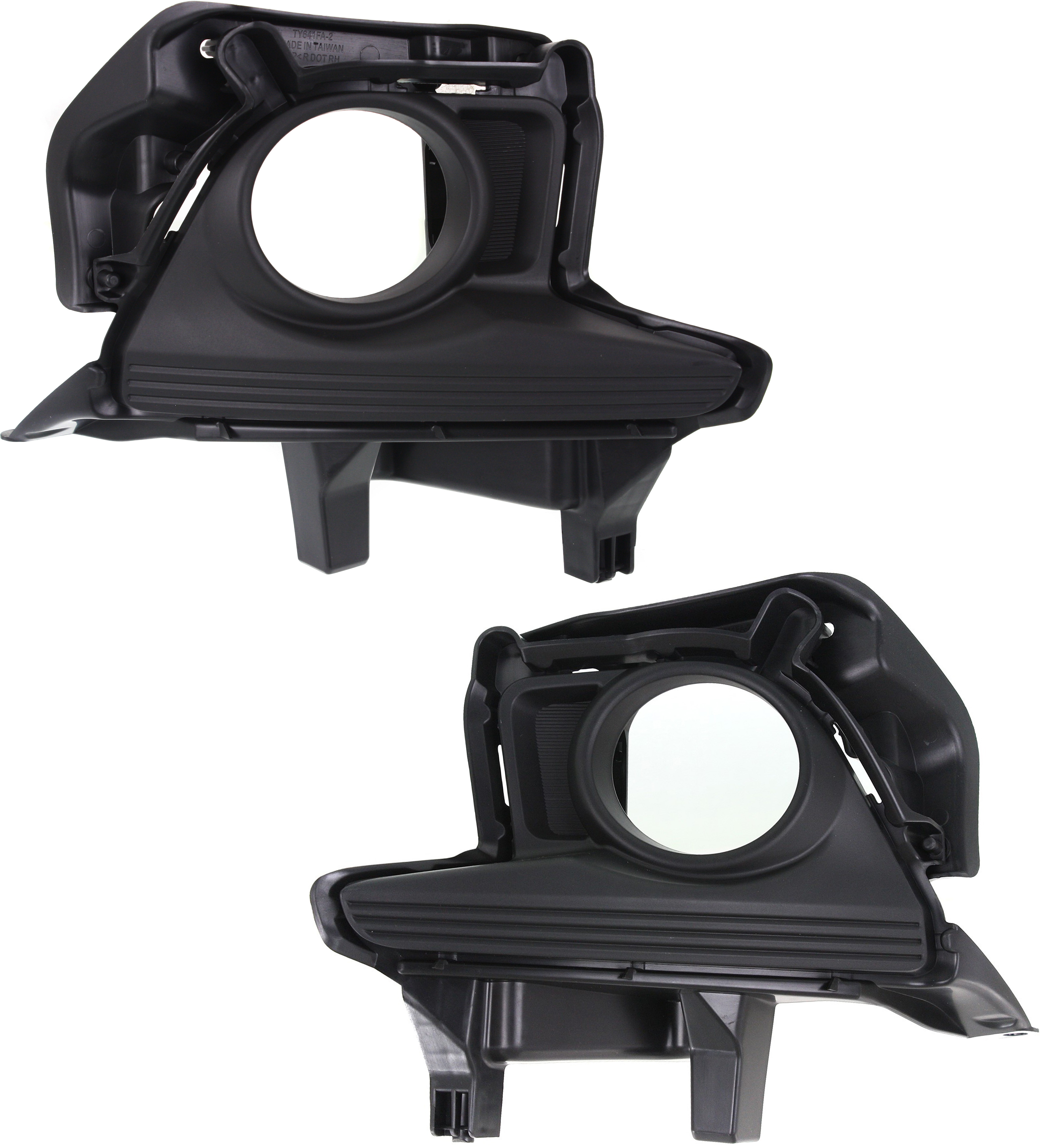 AM HIGHLANDER 14-16 FRONT FOG LAMP MOLDING RH AND LH Textured Black w o LED Daytime Running Lights SKU SET REPT108009 Partslink TO1039177 TO1038177 OEM 520300E020-520400E020