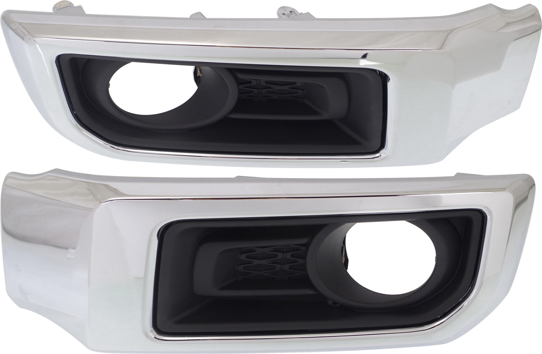 AM 4RUNNER 14-23 FRONT FOG LAMP MOLDING RH AND LH Primed w Chrome Trim w o Nightshade Edition SKU SET REPT108011 Partslink TO1039180 TO1038180 OEM 5270235010-5270335010