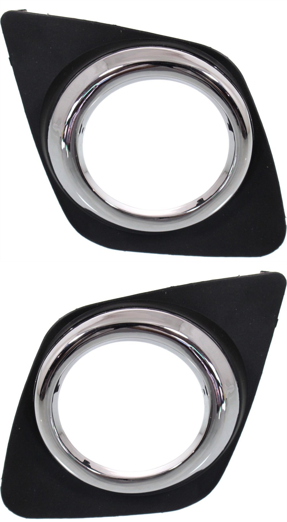 AM RAV4-09-12 FRONT FOG LAMP MOLDING RH AND LH Black and Chrome SKU SET REPT108603 Partslink TO1039129 TO1038129 OEM 521270R010-521280R010