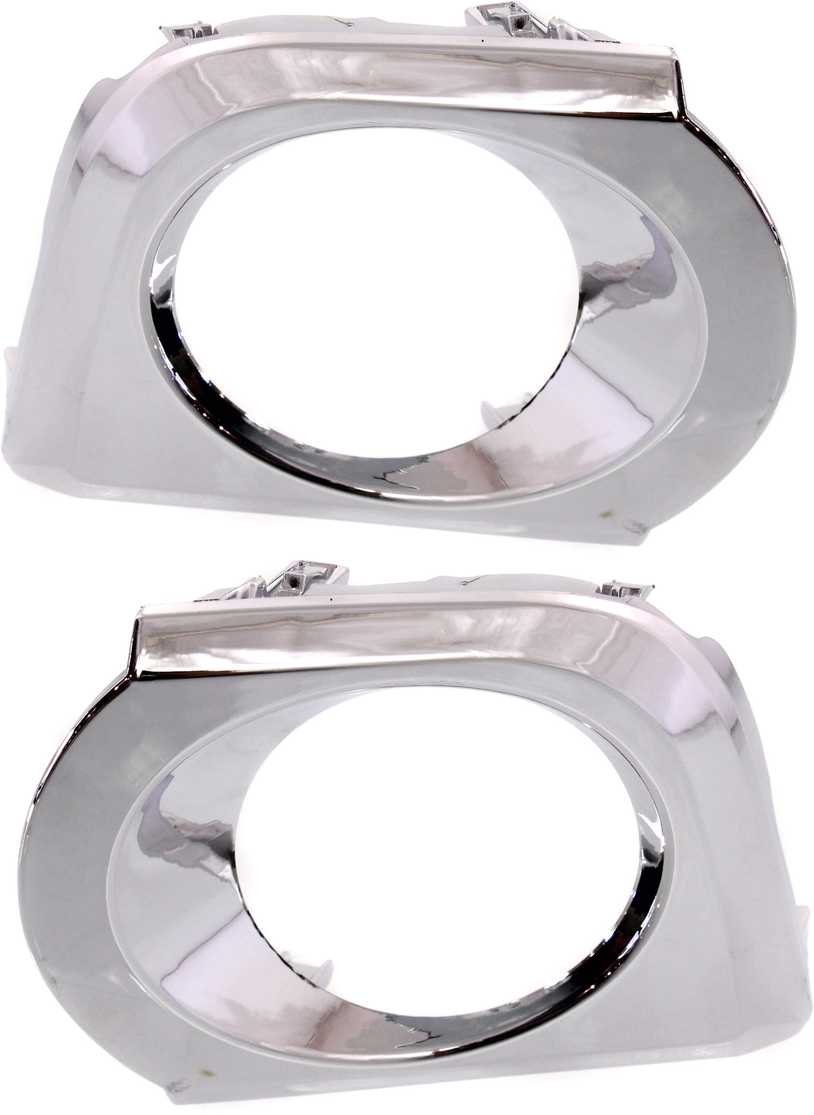 AM 4RUNNER 10-13 FRONT FOG LAMP MOLDING RH AND LH Chrome w Chrome Trim and w Appearance Pkg SKU SET REPT108607 Partslink TO1039134 TO1038134 OEM 5212735070-5212835060
