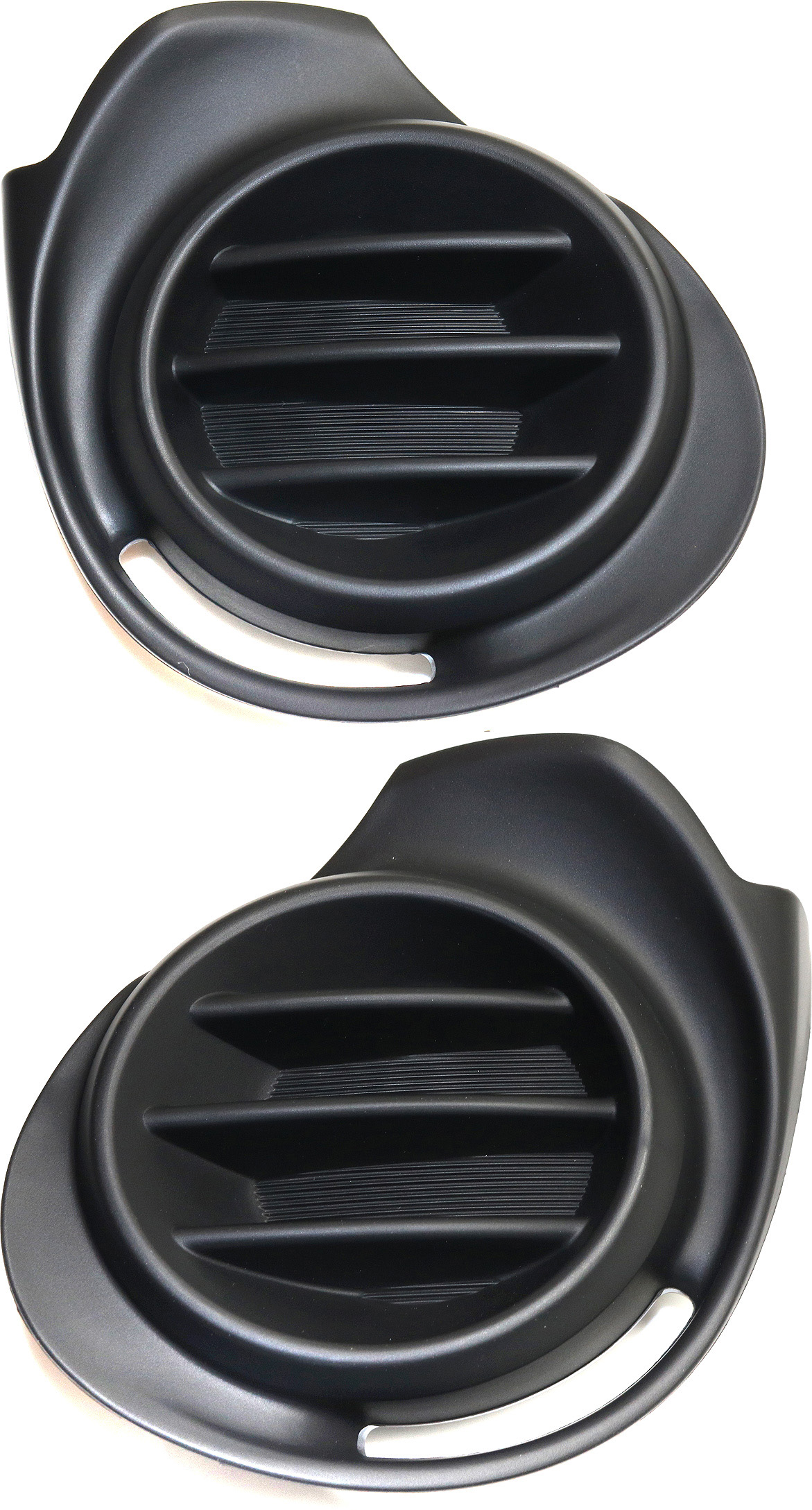 AM PRIUS C 15-15 FRONT FOG LAMP COVER RH AND LH Textured Black SKU SET REPT108667 Partslink TO1039184 TO1038184 OEM 8148152610-8148252520