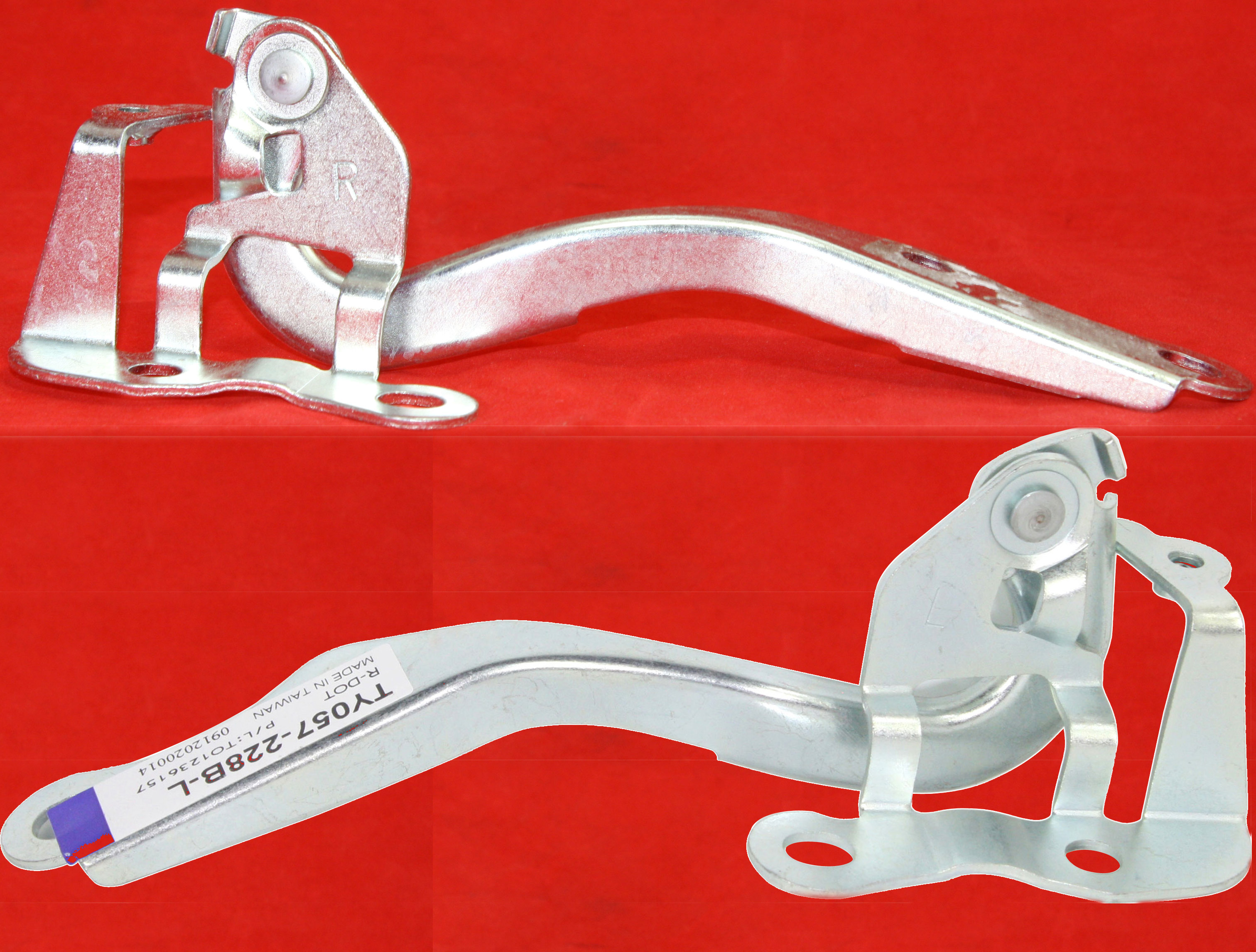 AM YARIS 07-11 HOOD HINGE RH AND LH Hatchback SKU SET REPT130501 Partslink TO1236158 TO1236157 OEM 5341052180-5342052180