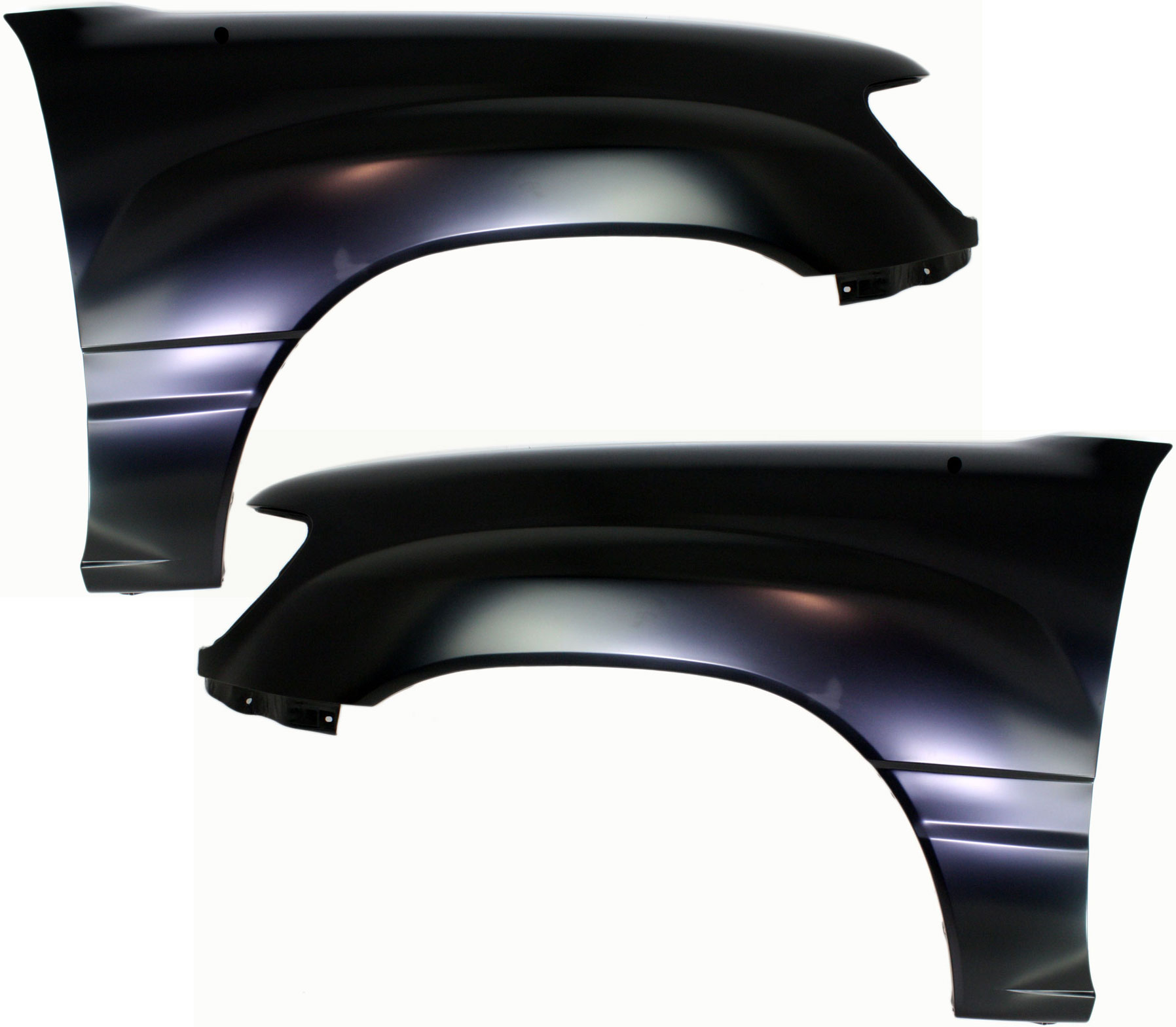 AM LAND CRUISER 98-05 FRONT FENDER RH AND LH Primed w o Side Molding SKU SET REPT220117 Partslink TO1240171 TO1241171 OEM 538016A011-538026A220