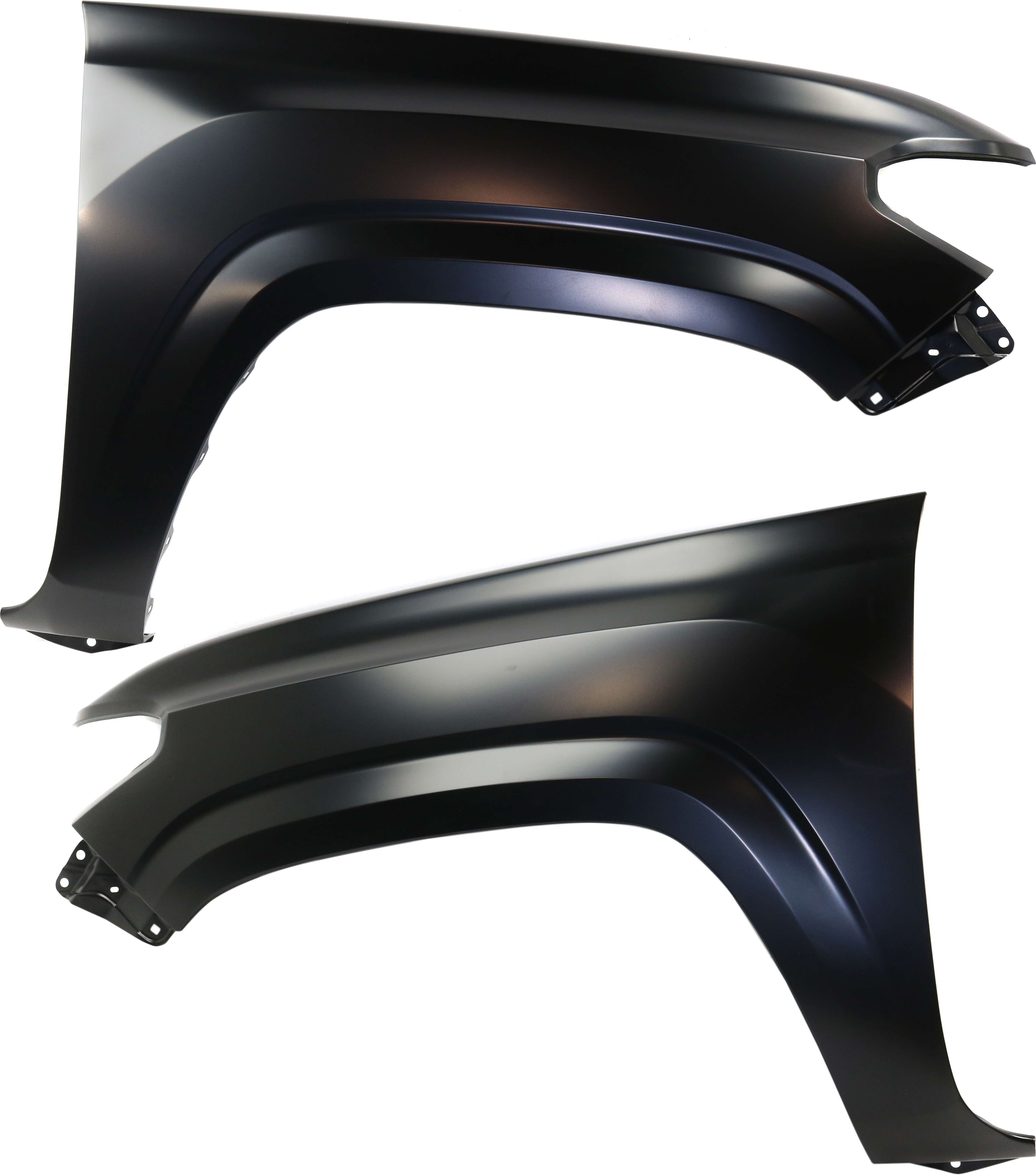 AM TACOMA 16-23 FRONT FENDER RH AND LH Primed Steel w o Wheel Opening Mouldings CAPA SKU SET REPT220305Q Partslink TO1241261C TO1240261C OEM 5381104110-5381204110