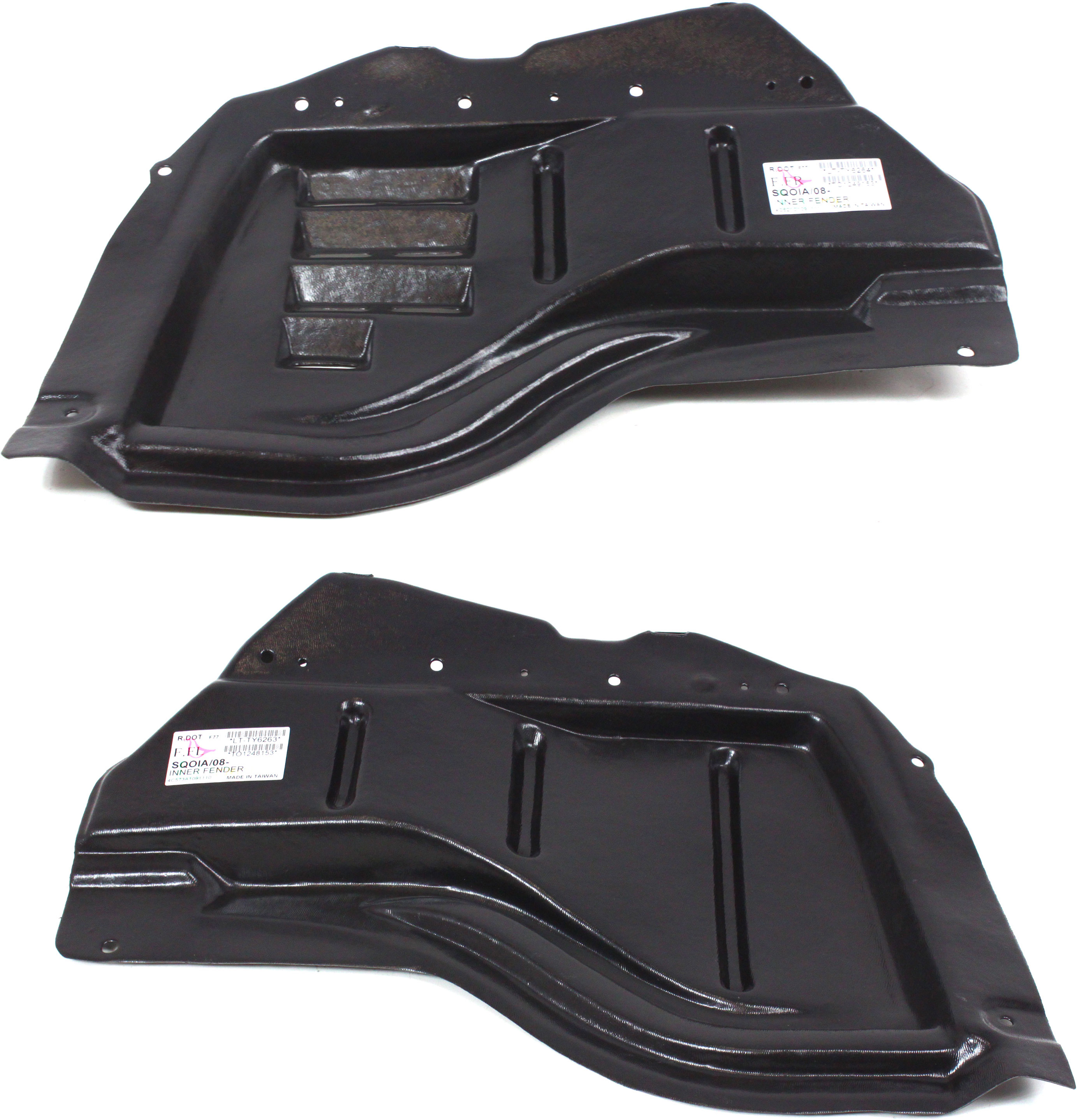 AM SEQUOIA 08-22 FRONT FENDER LINER RH AND LH Front Section SKU SET REPT222103 Partslink TO1249153 TO1248153 OEM 538050C030-538060C030
