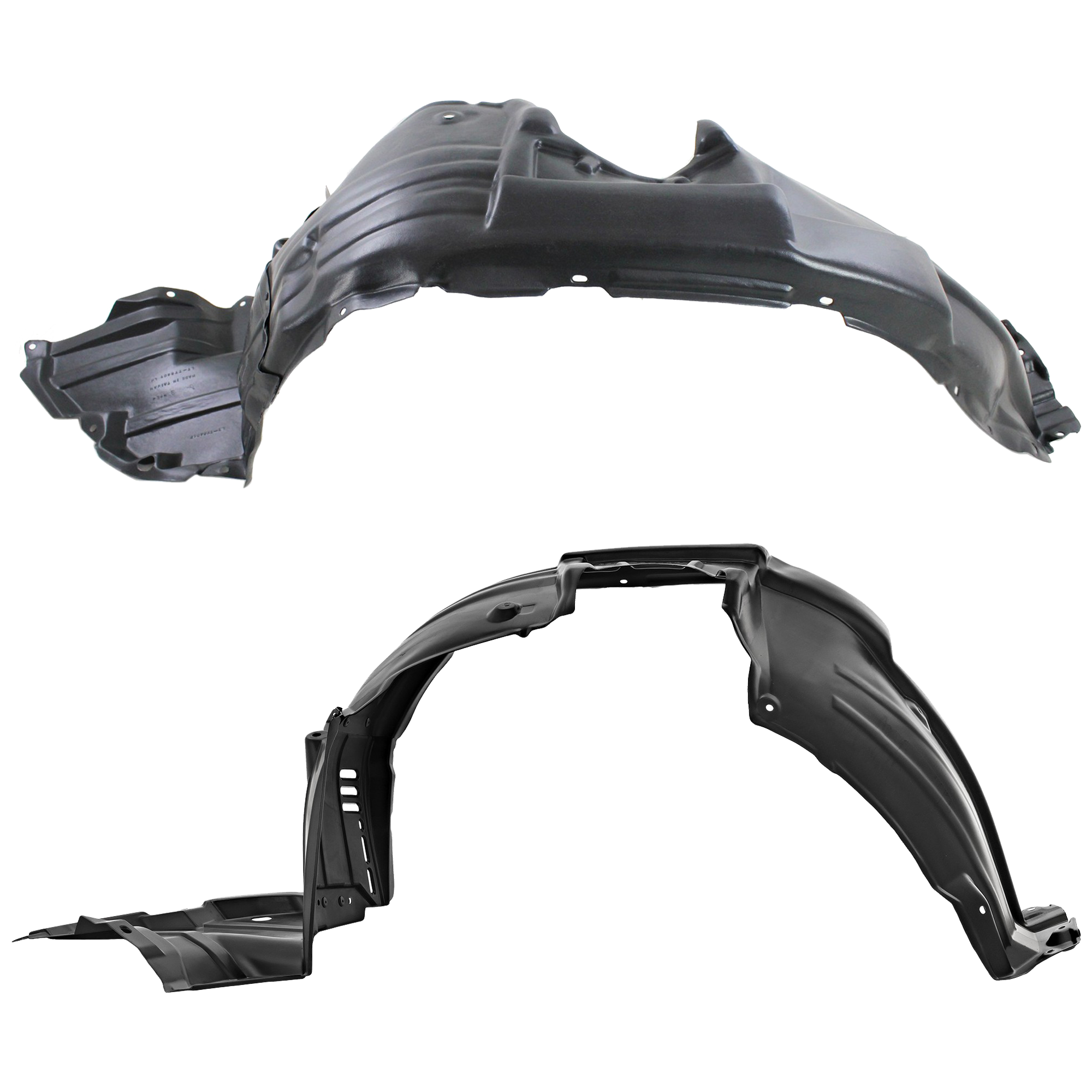 AM HIGHLANDER 11-13 FRONT FENDER LINER RH AND LH Plastic Vacuum Form Exc. Hybrid Models CAPA SKU SET REPT222151Q Partslink TO1249172C TO1248173C OEM 538050E050-538060E060