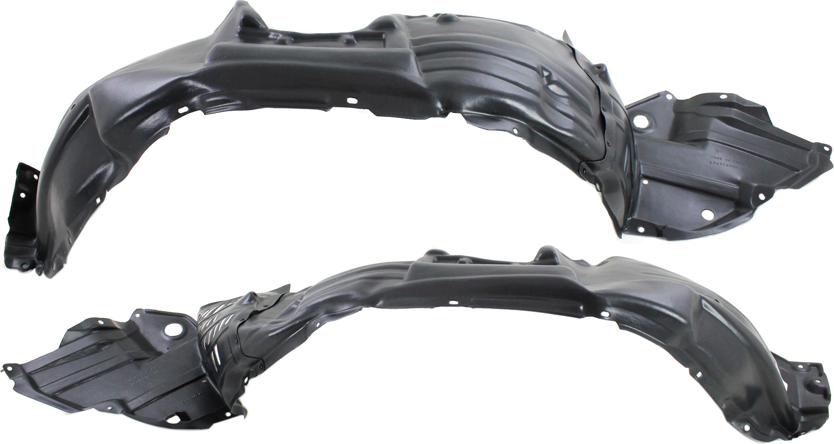 AM HIGHLANDER 11-13 FRONT FENDER LINER RH AND LH w Towing Package Exc. Hybrid Models SKU SET REPT222151 Partslink TO1249172 TO1248173 OEM 538050E050-538060E060