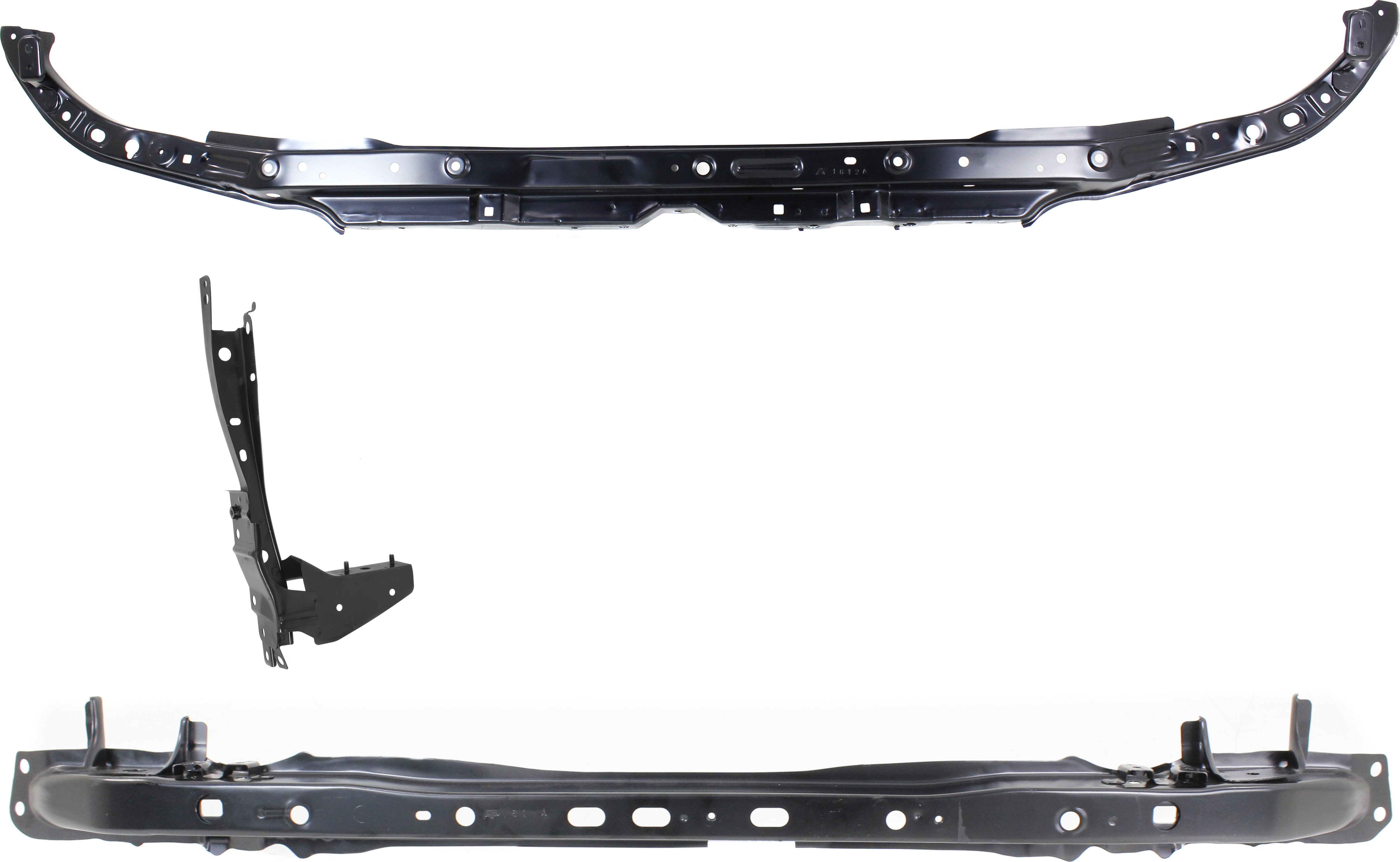 AM TACOMA 16-23 RADIATOR SUPPORT Center Upper and Lower 3 pc Kit with Lower Crossmember and Upper Tie Bar CAPA SKU SET REPT250309Q 3 Partslink TO1225409C TO1225412C TO1233120C OEM 5320504020-5320904030-57104040