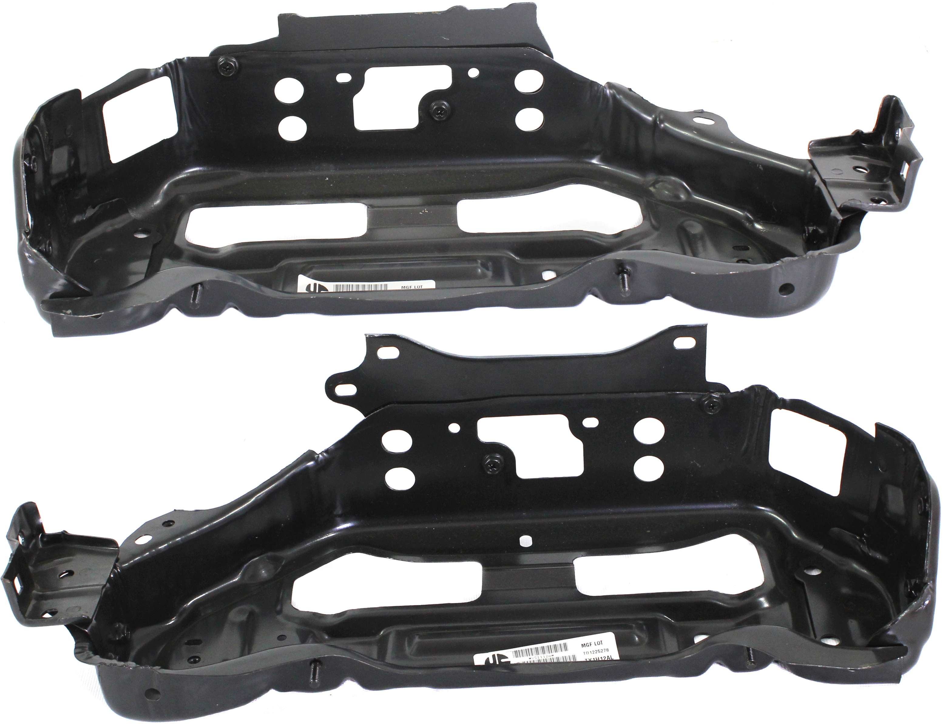 AM YARIS 07-12 RADIATOR SUPPORT RH AND LH Steel Sedan SKU SET REPT250501 Partslink TO1225277 TO1225278 OEM 5320252909-5320352907