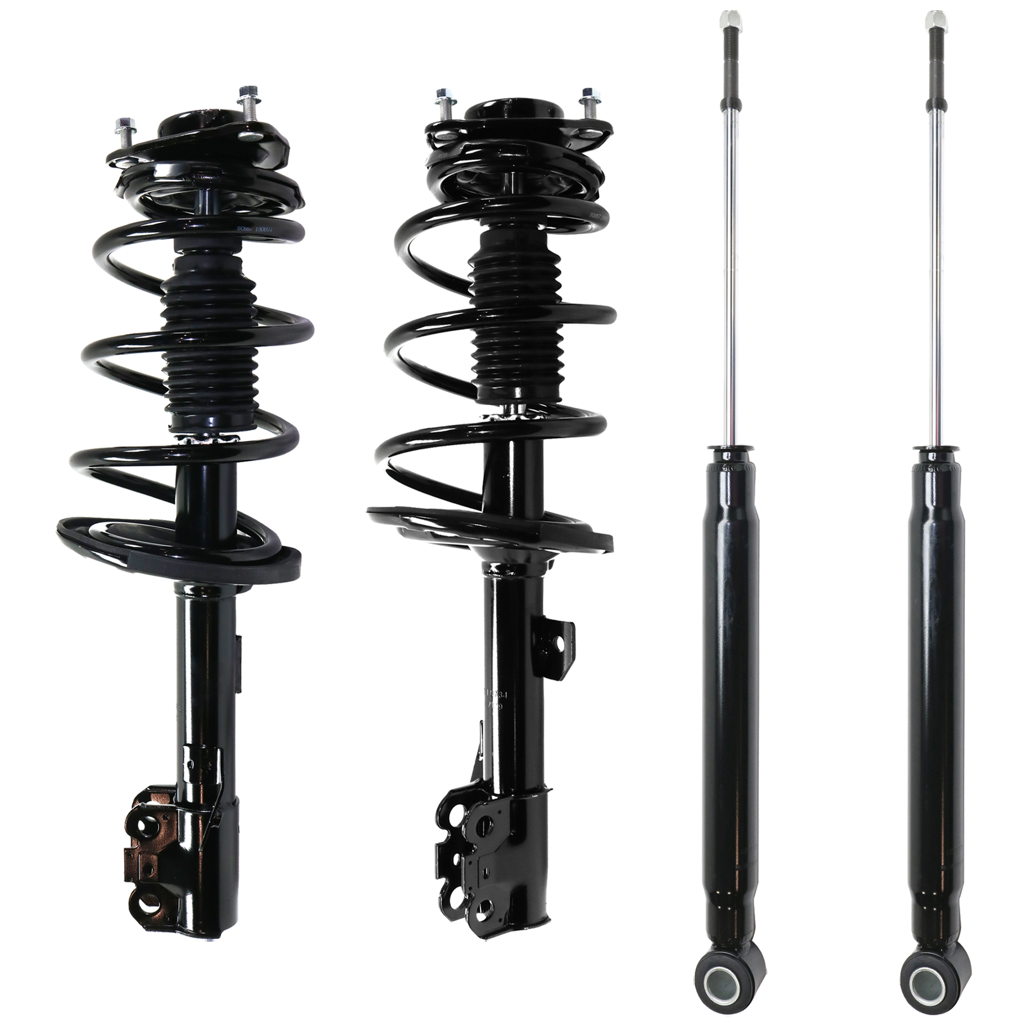 AM SIENNA 11-14 FRONT AND REAR SHOCKS AND LOADED STRUTS RH AND LH Gas Charged Twin tube Set of 4 SKU SET REPT280328-3A OEM 4853109860-48531A9200 SR4425-3
