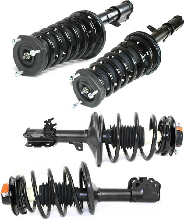 AM CAMRY 97-01 SOLARA 99-03 FRONT AND REAR FULLY LOADED STRUT RH AND LH Gas Charged Twin tube Set of 4 SKU SET REPT280504-4 OEM 2701248747 G56931-1332305R 921