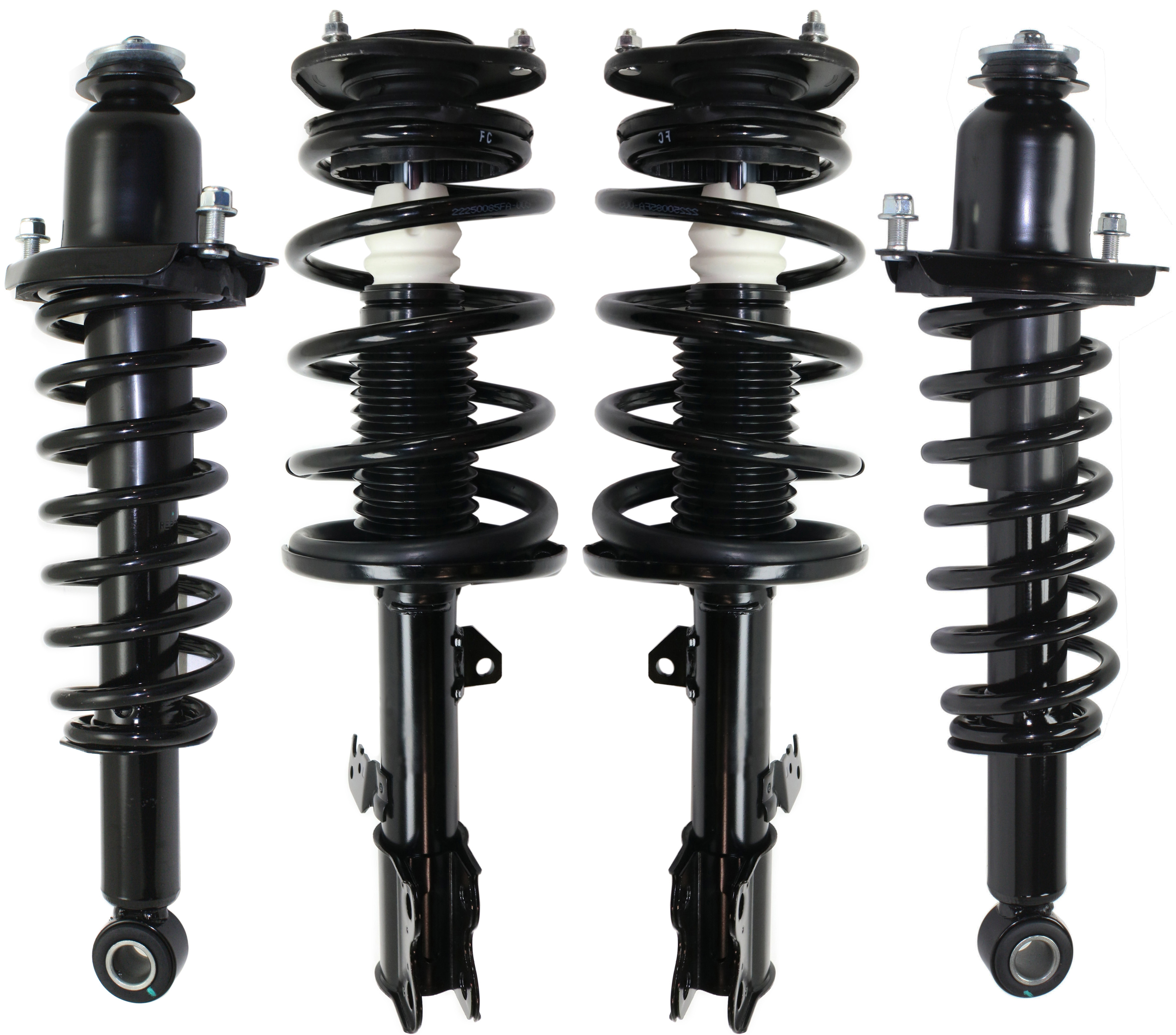 AM COROLLA 03-08 FRONT AND REAR FULLY LOADED STRUT RH AND LH Gas Charged Twin tube Set of 4 SKU SET REPT280547-4 OEM 869333-88972106-88972107-88972