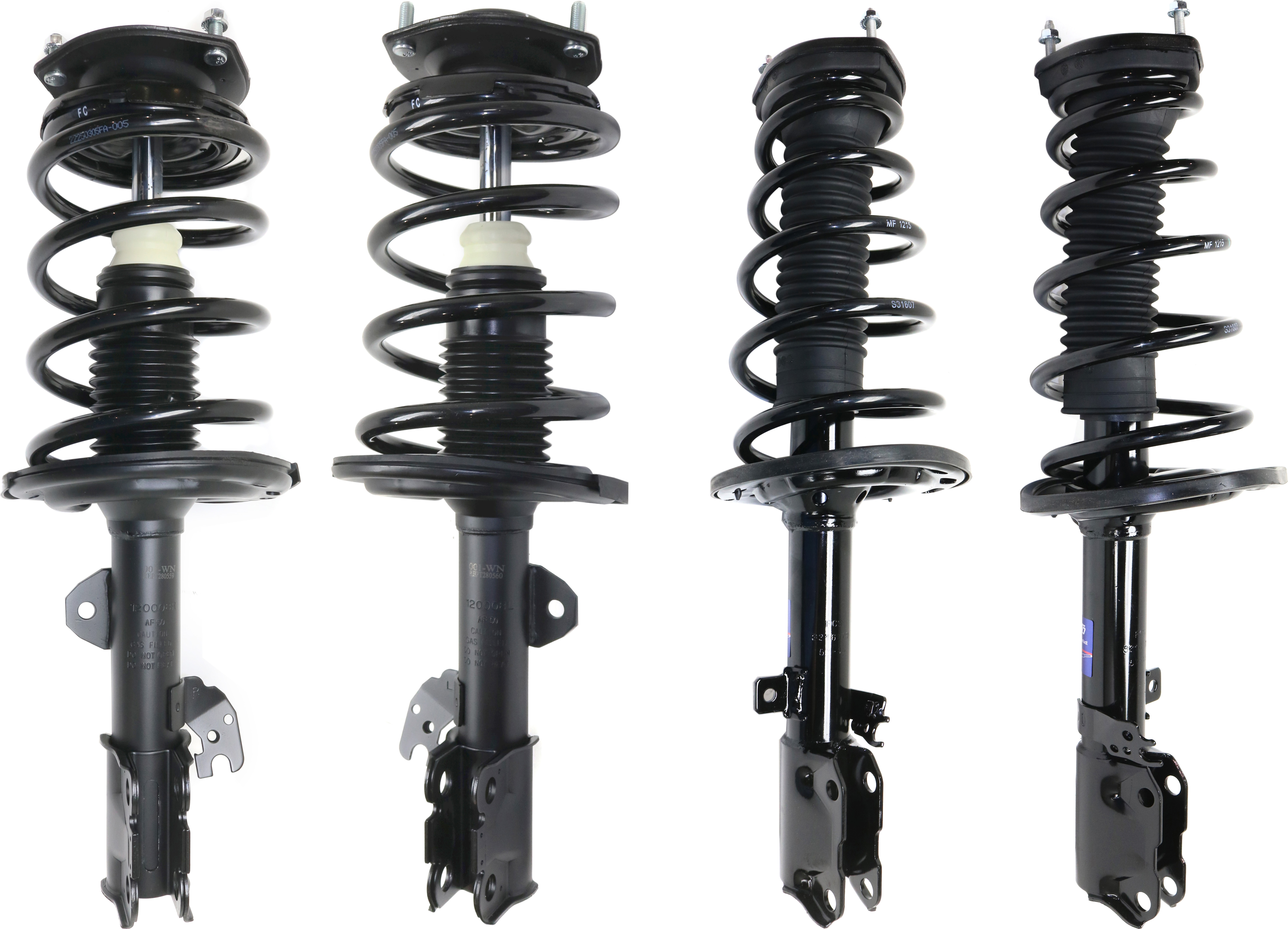 AM CAMRY 07-11 AVALON 08-12 FRONT AND REAR FULLY LOADED STRUT RH AND LH Gas Charged Twin tube Set of 4 SKU SET REPT280559-4 OEM 172307-182307-272307-869226-86